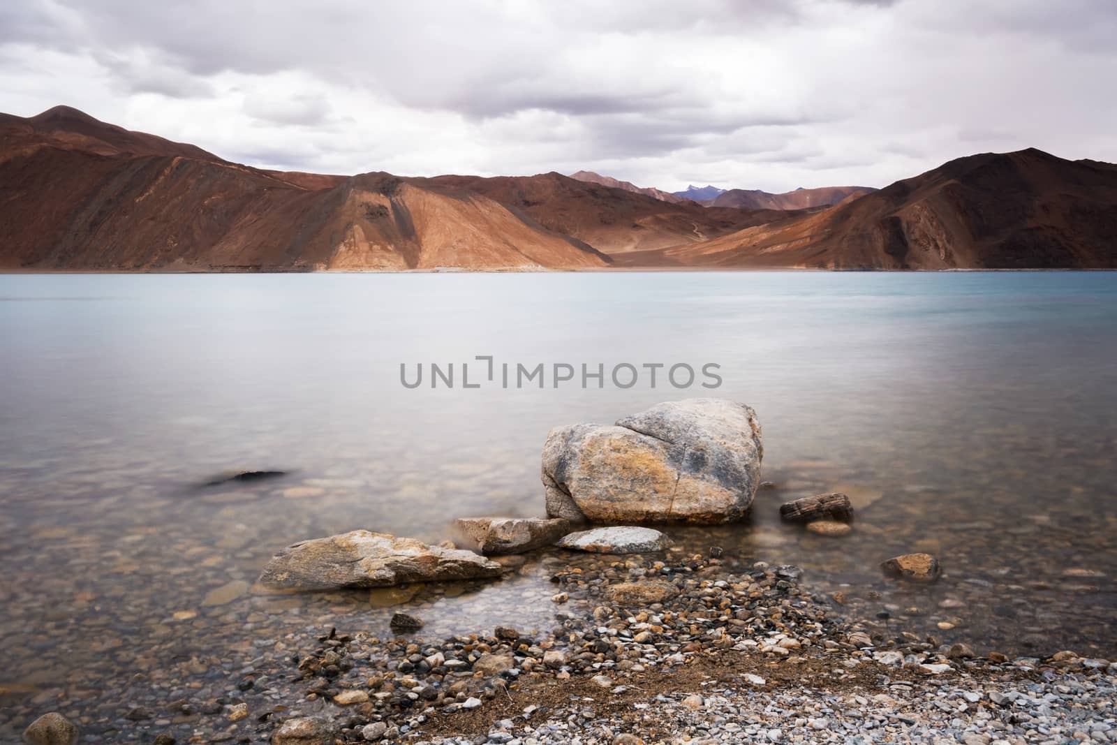 Pangong lake in Leh Ladakh, Jammu and Kashmir, India