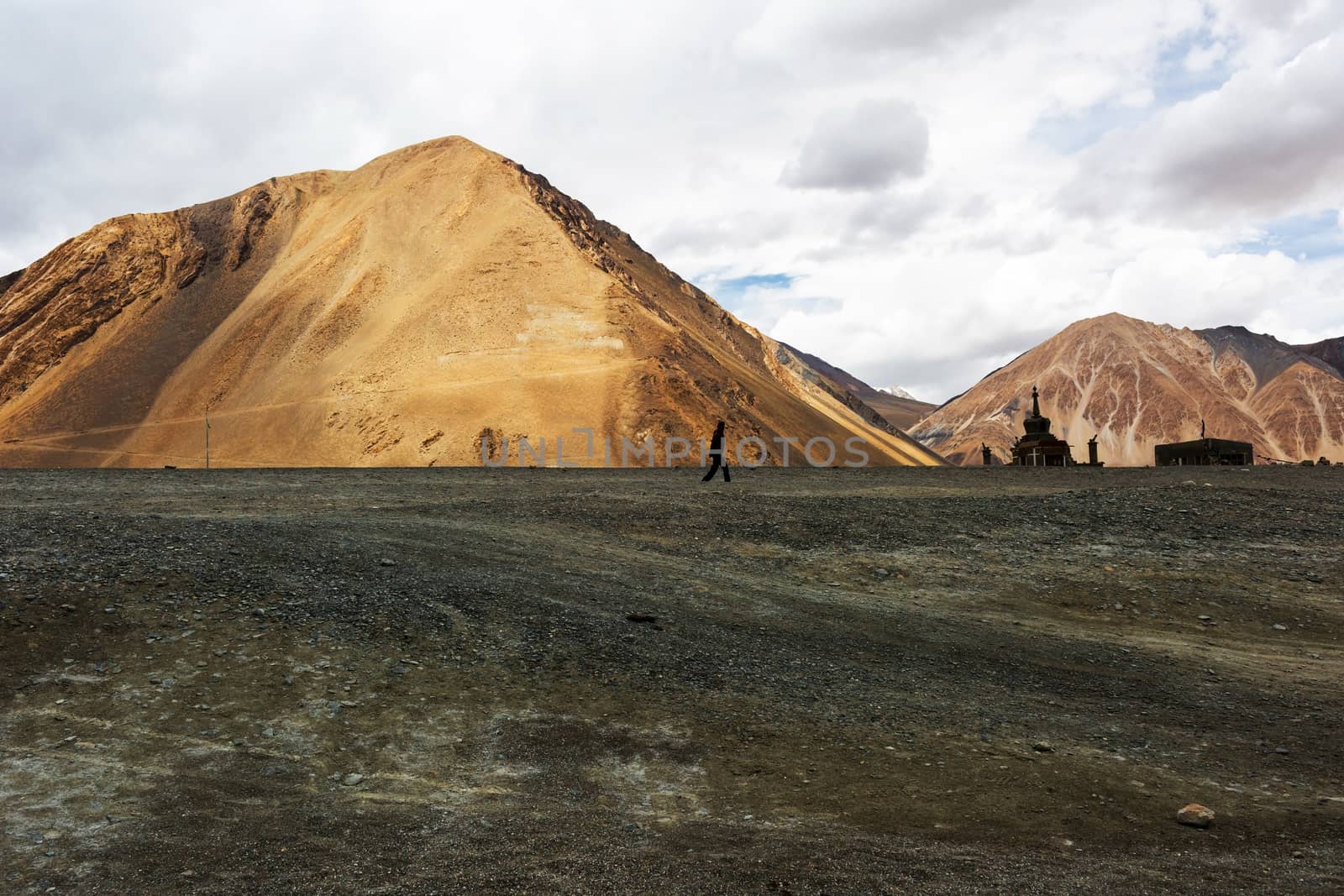 Natural landscape in Pangong lake, Leh Ladakh, Jammu and Kashmir, India