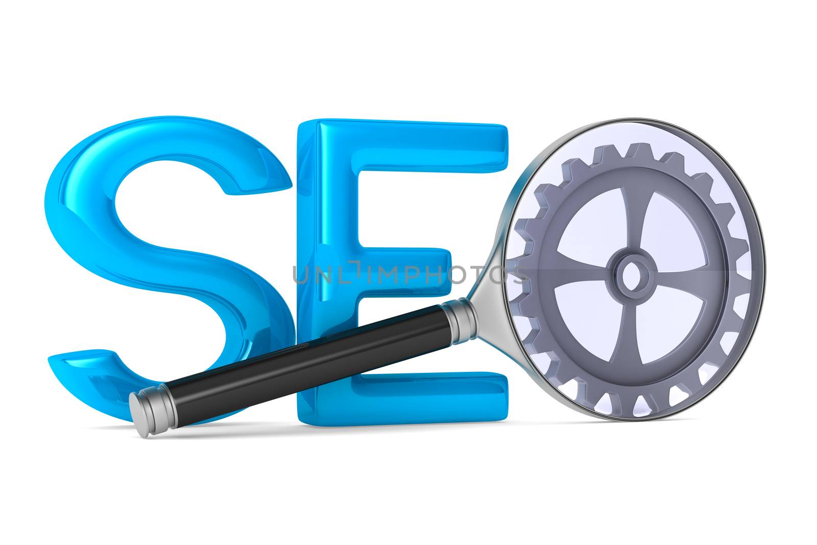 Search Engines Optimization. Isolated 3D image by ISerg