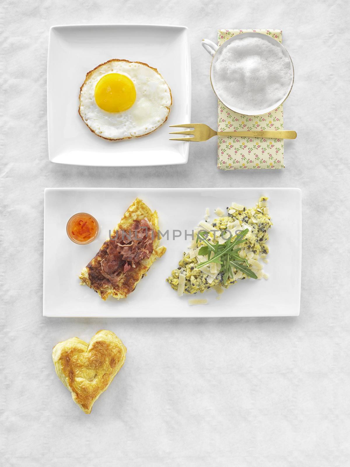 Fresh Continental Breakfast. Healthy Different Food. Scrambled E by janssenkruseproductions