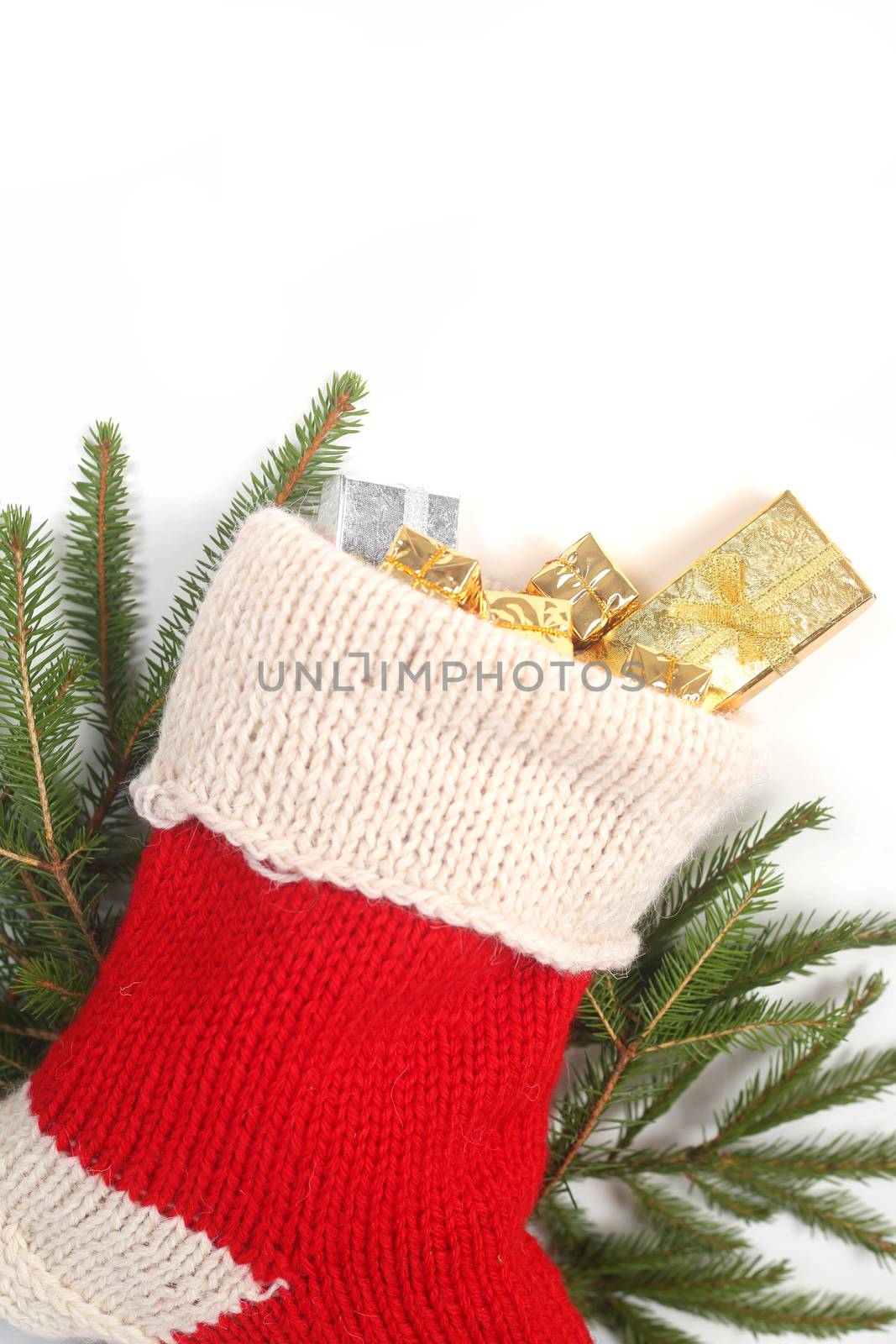 Red Christmas sock by destillat