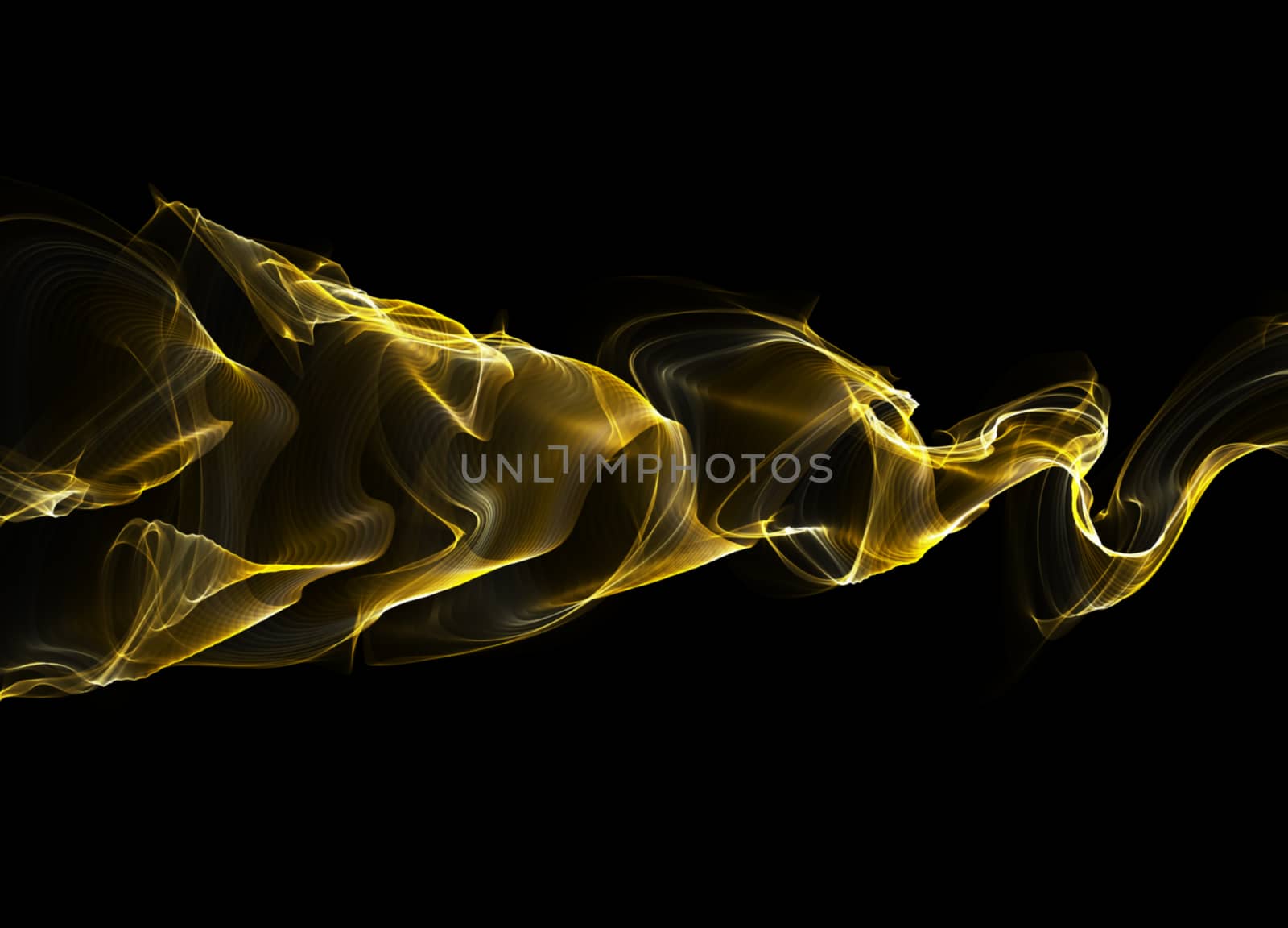 abstract colorful wavy smoke flame over black background. by skrotov