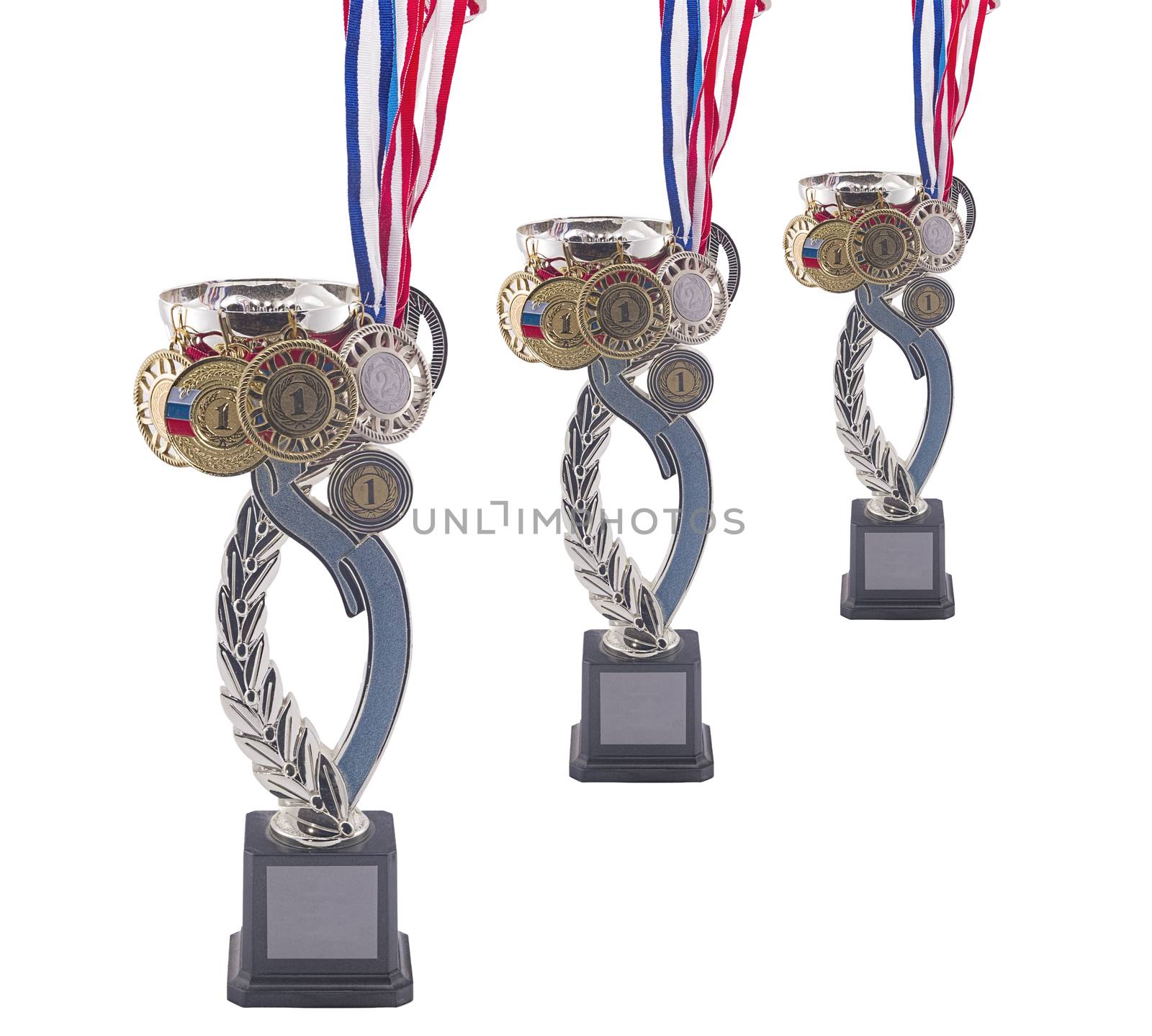 Sports medals and trophy by vizland