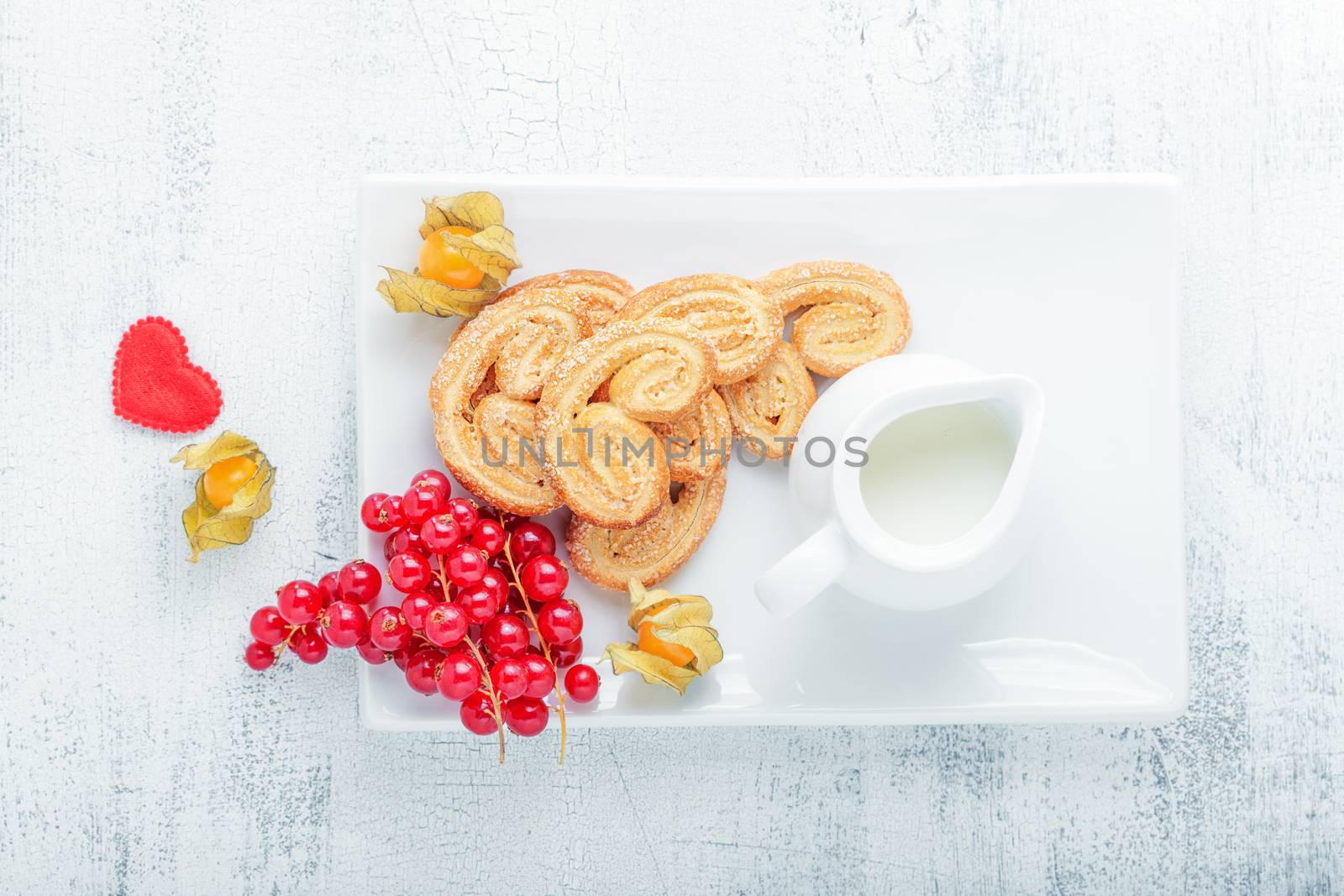 Heart-shaped biscuits wiith sugar and cinnamon  by supercat67