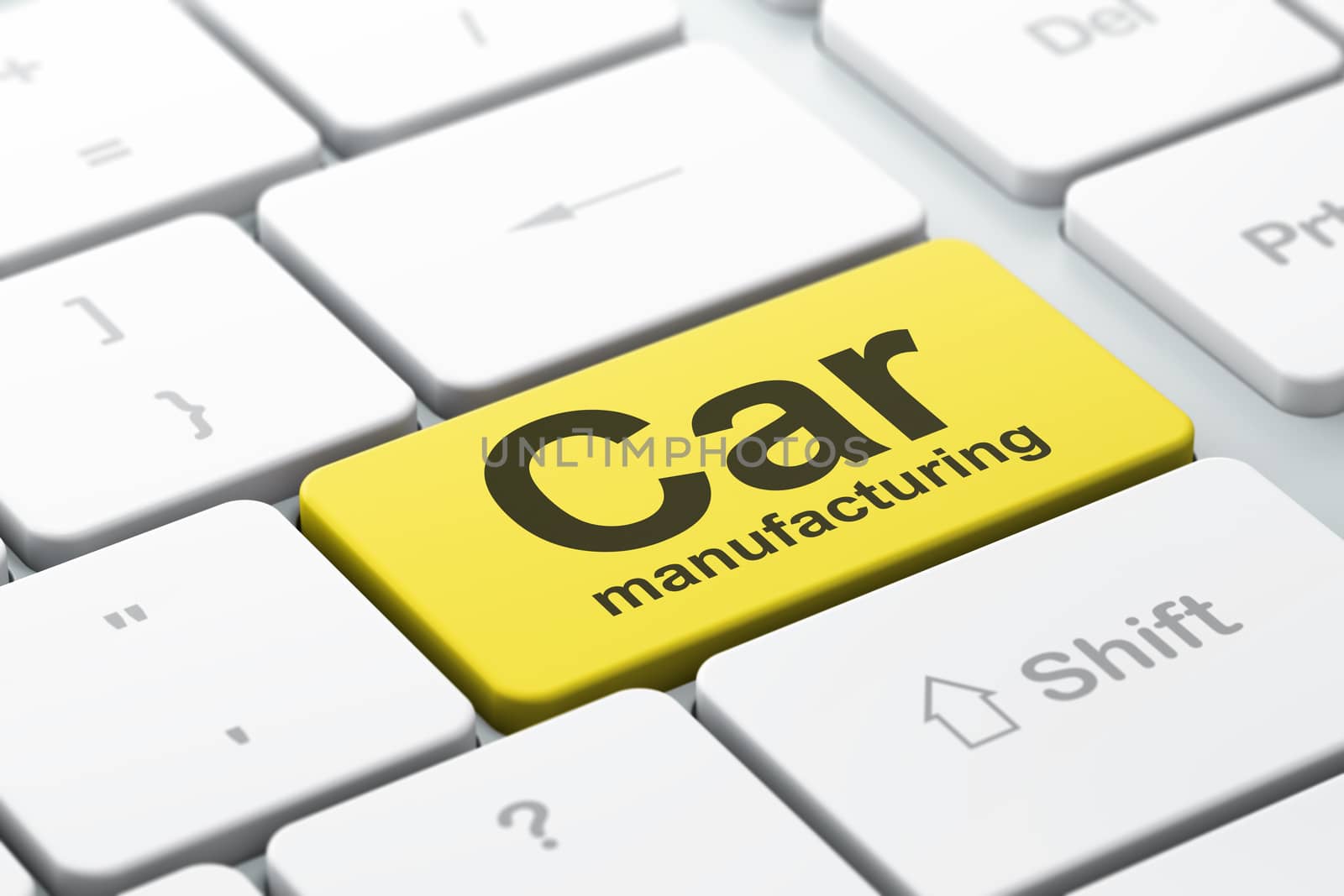 Industry concept: Car Manufacturing on computer keyboard background by maxkabakov