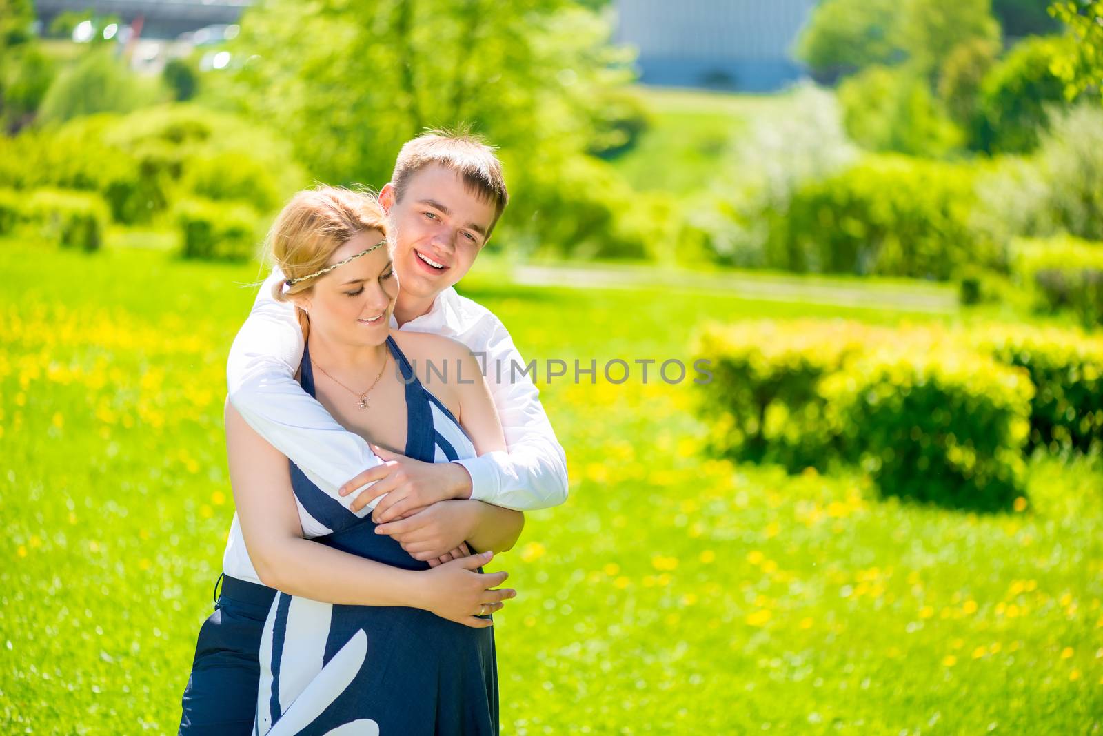 embrace of the man she loved and the future dads