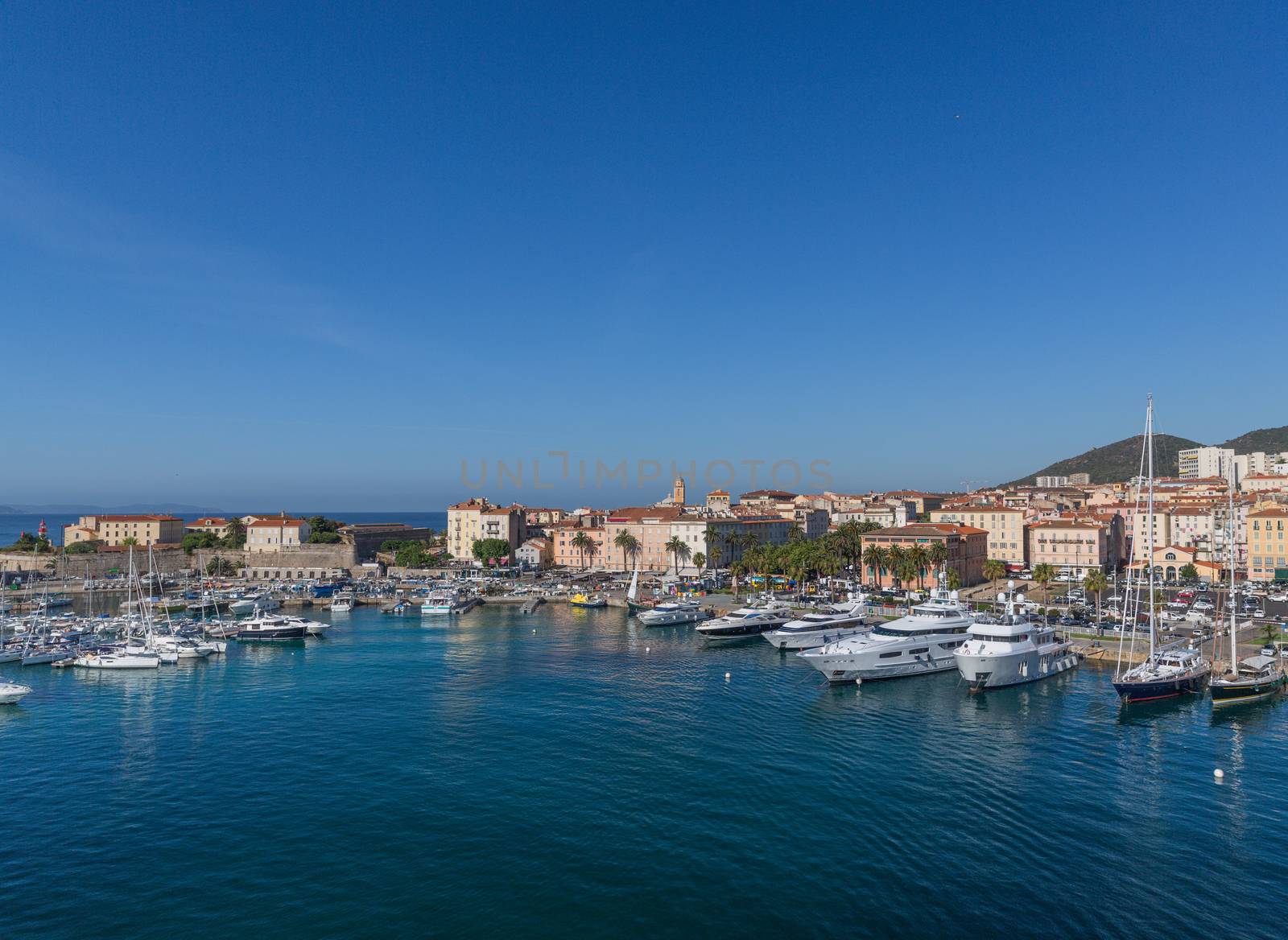 The harbour in Ajaccio on the island of Corsica by chrisukphoto