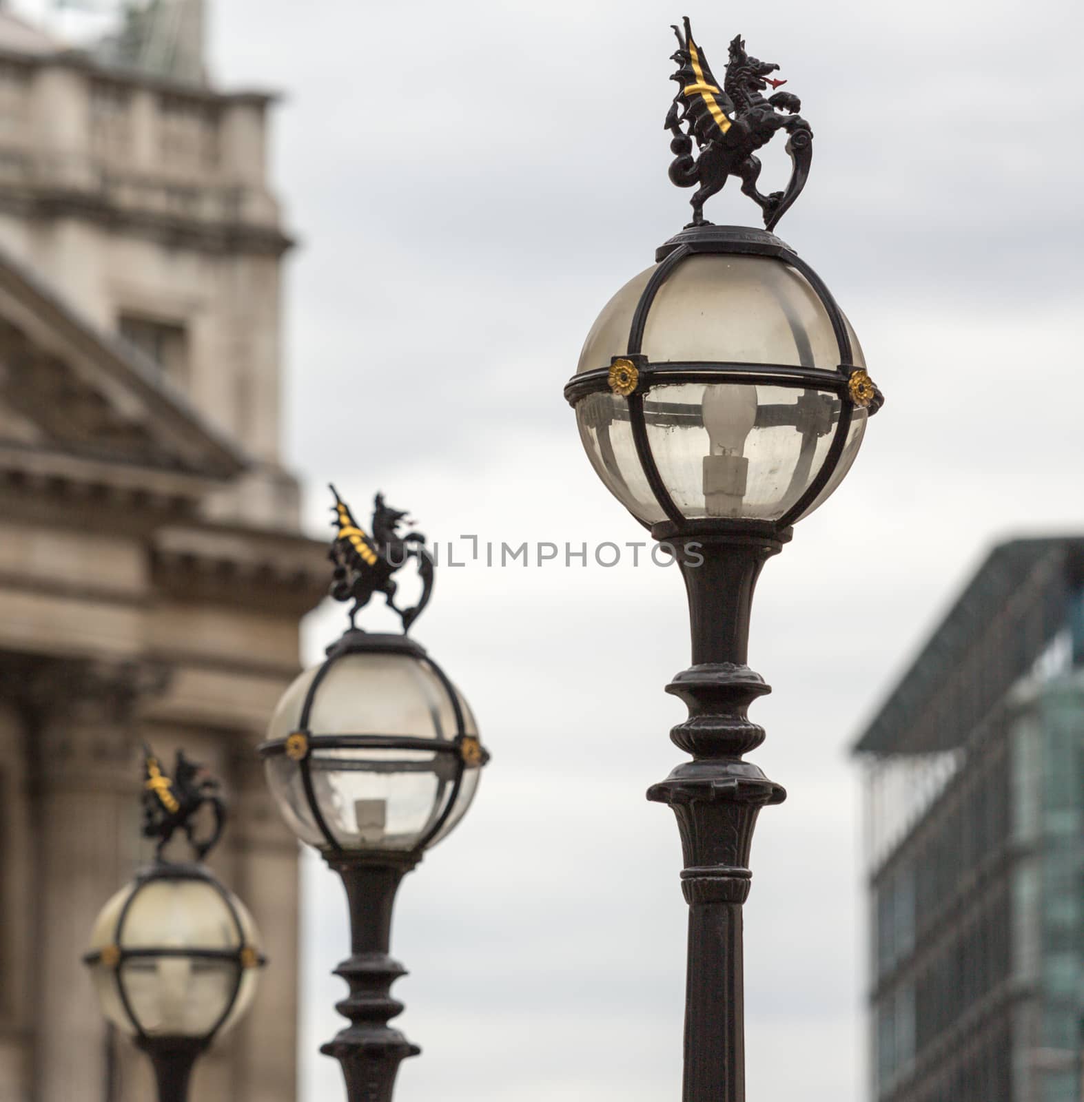 Three in a series of The old City of London Street Lights near t by chrisukphoto
