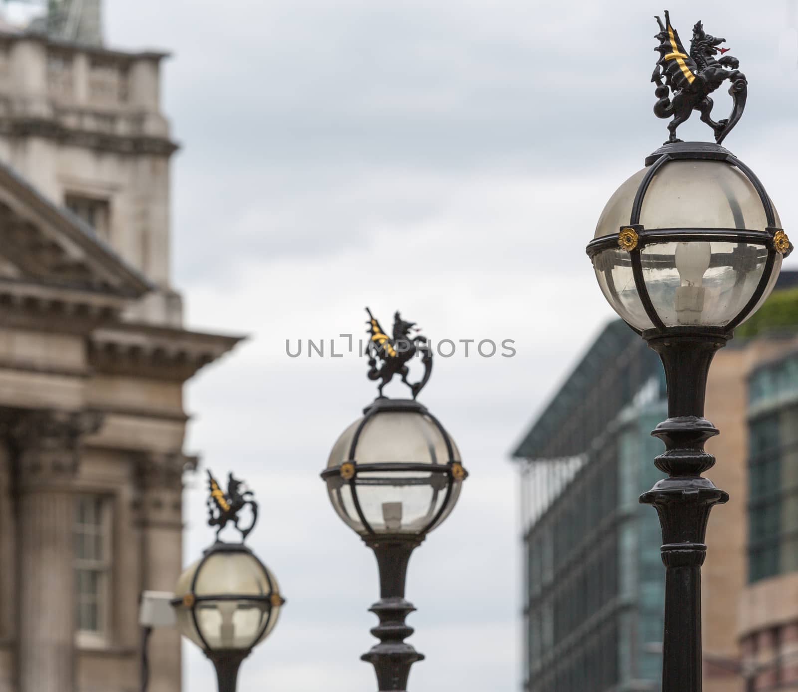 Three in a series of The old City of London Street Lights near t by chrisukphoto