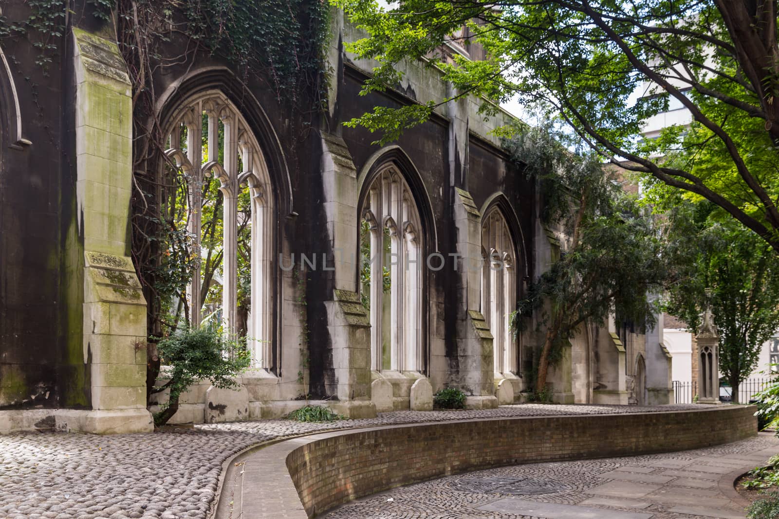 Old Church Ruins in the Heart of London City by chrisukphoto