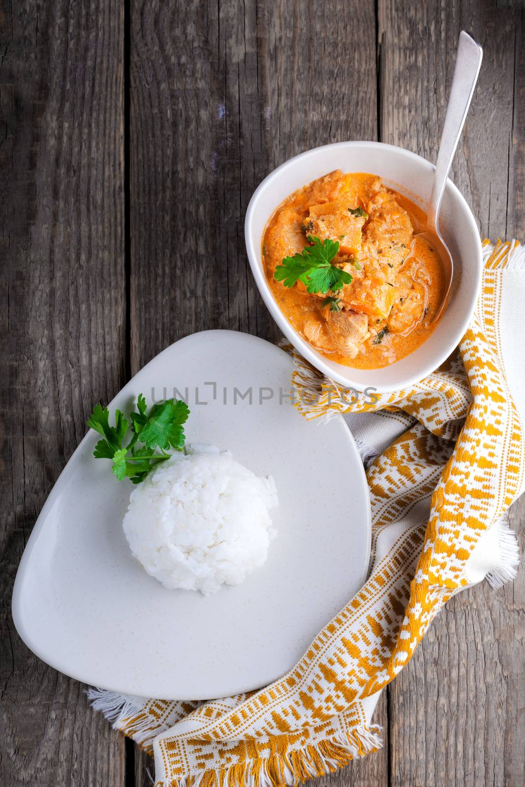 Chicken curry and rice by supercat67