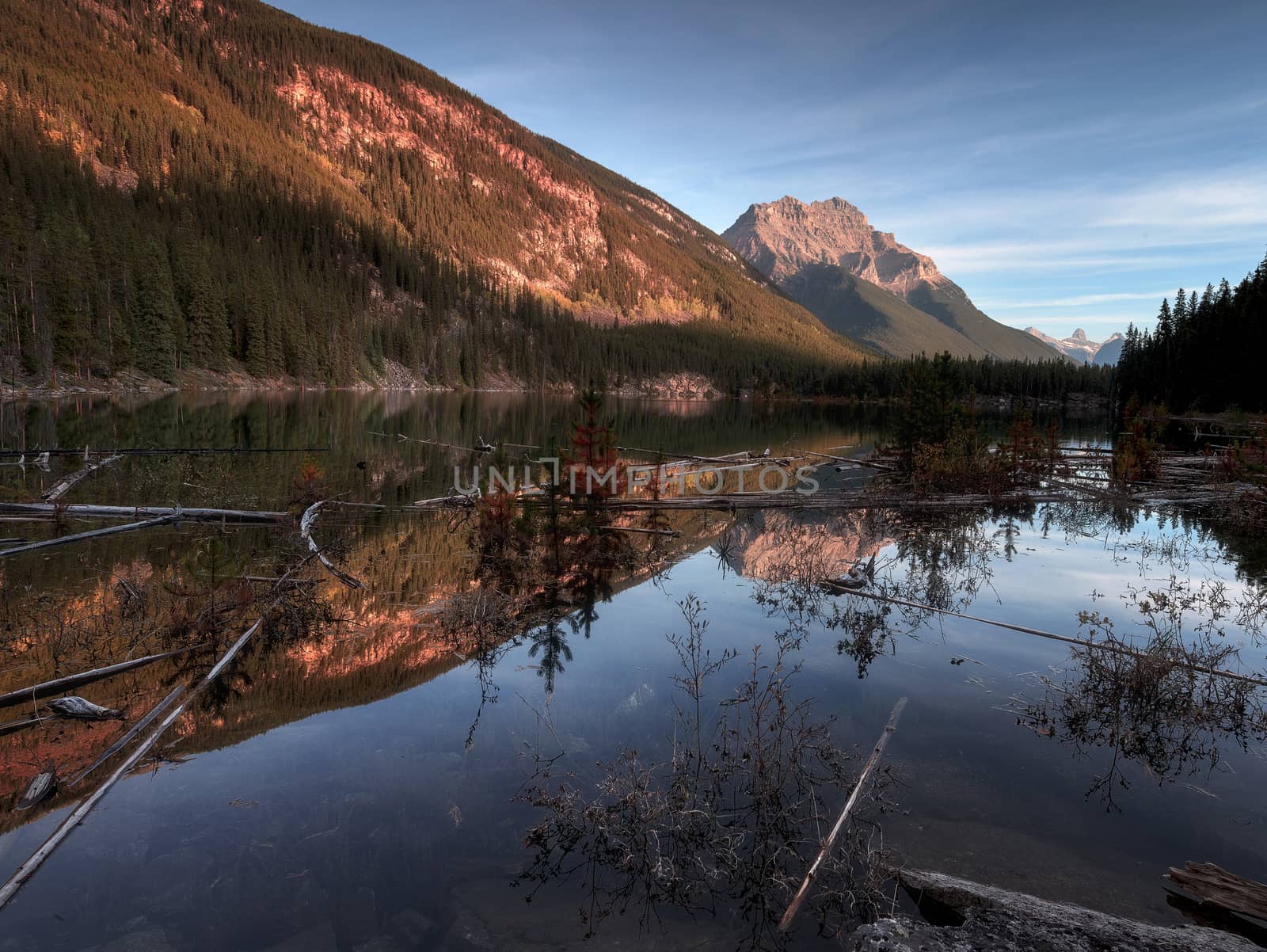 The Bow river is a river that runs along the icefields parkway in Banff, Albert Canada.