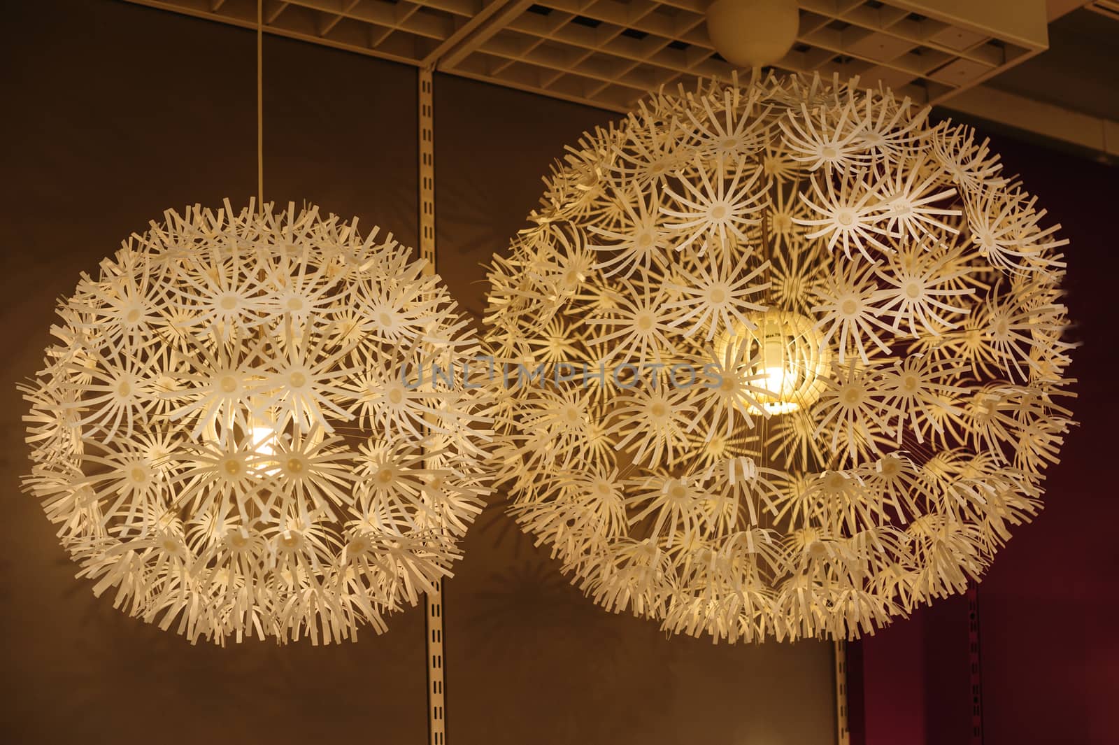 beautiful decorative lights in the lobby room