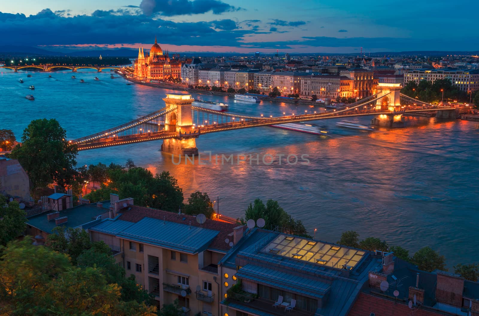 Szechenyi Chain Bridge in Budapest Hungary by adonis_abril