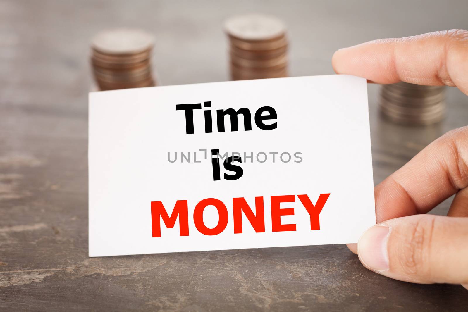 Time is money inspirational quote by punsayaporn