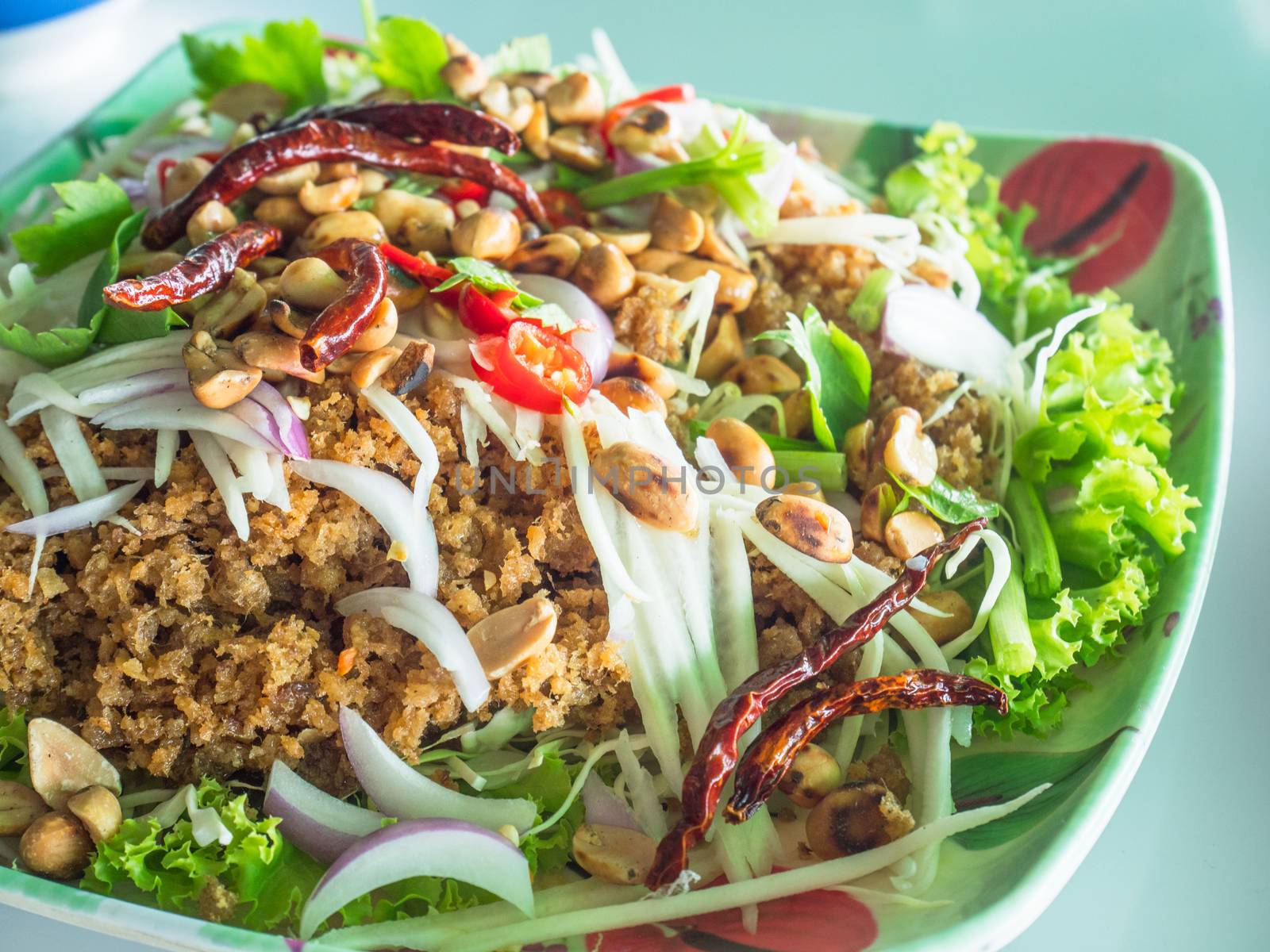 Thai food, yam pla duk foo by epixx