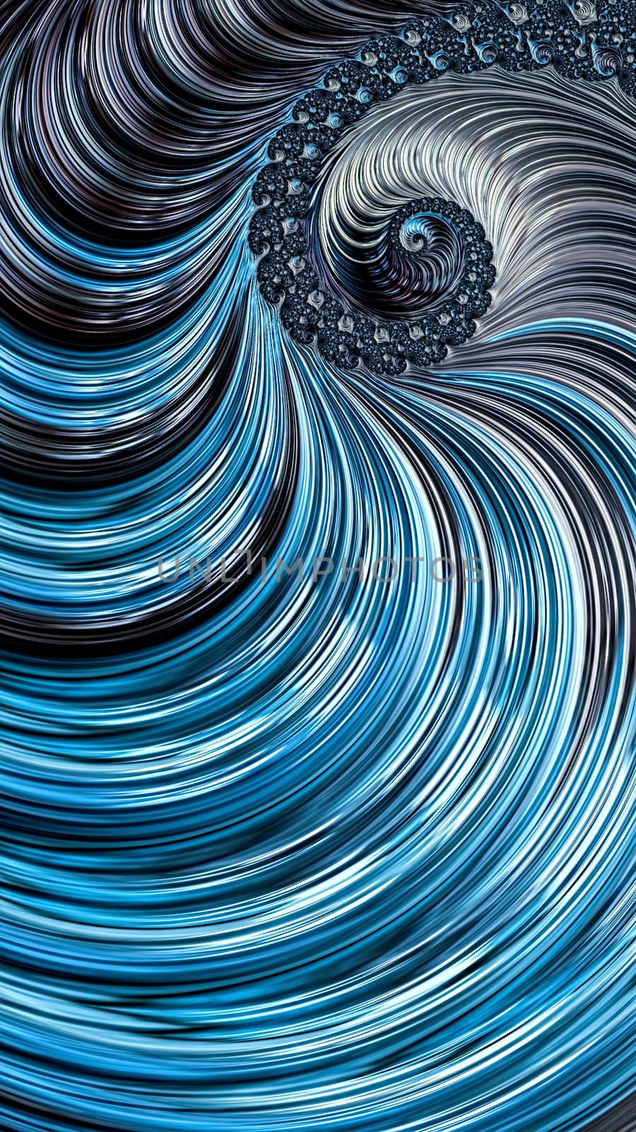 Fractal spiral background - abstract digitally generated image. Digital art: beautiful striped helix. For puzzles, covers, web design.
