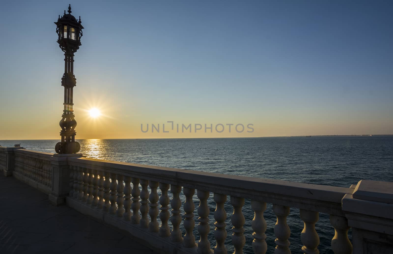Promenade overlooking the sea in Cadiz, Spain by max8xam