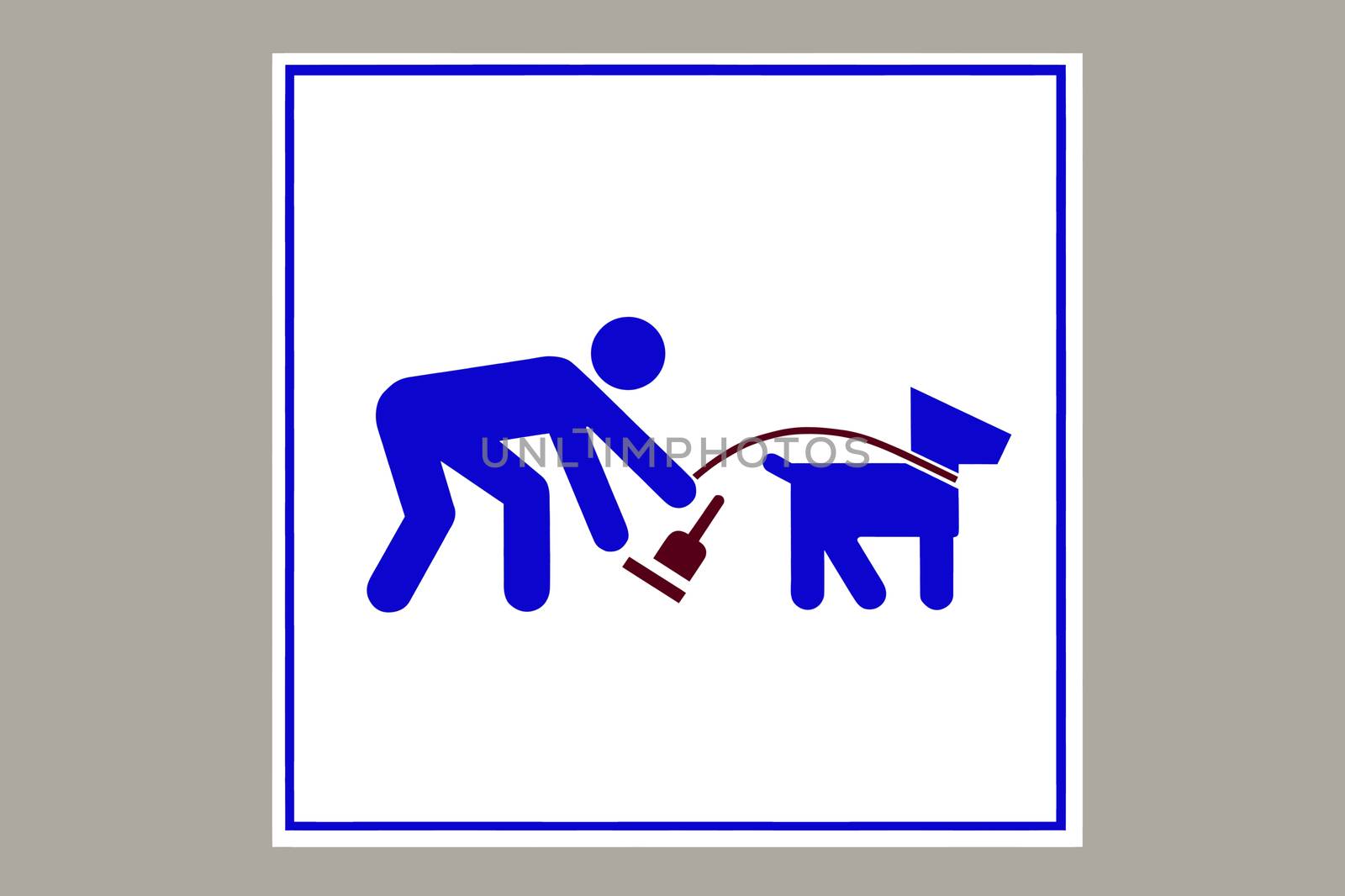 clean up after your dog sign, illustration