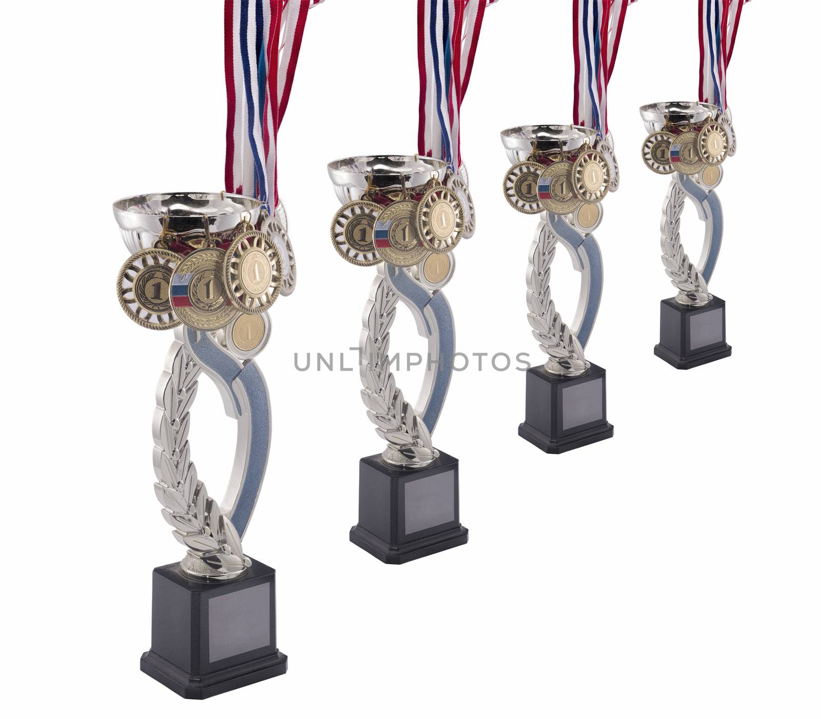 Sports medals and trophy by vizland