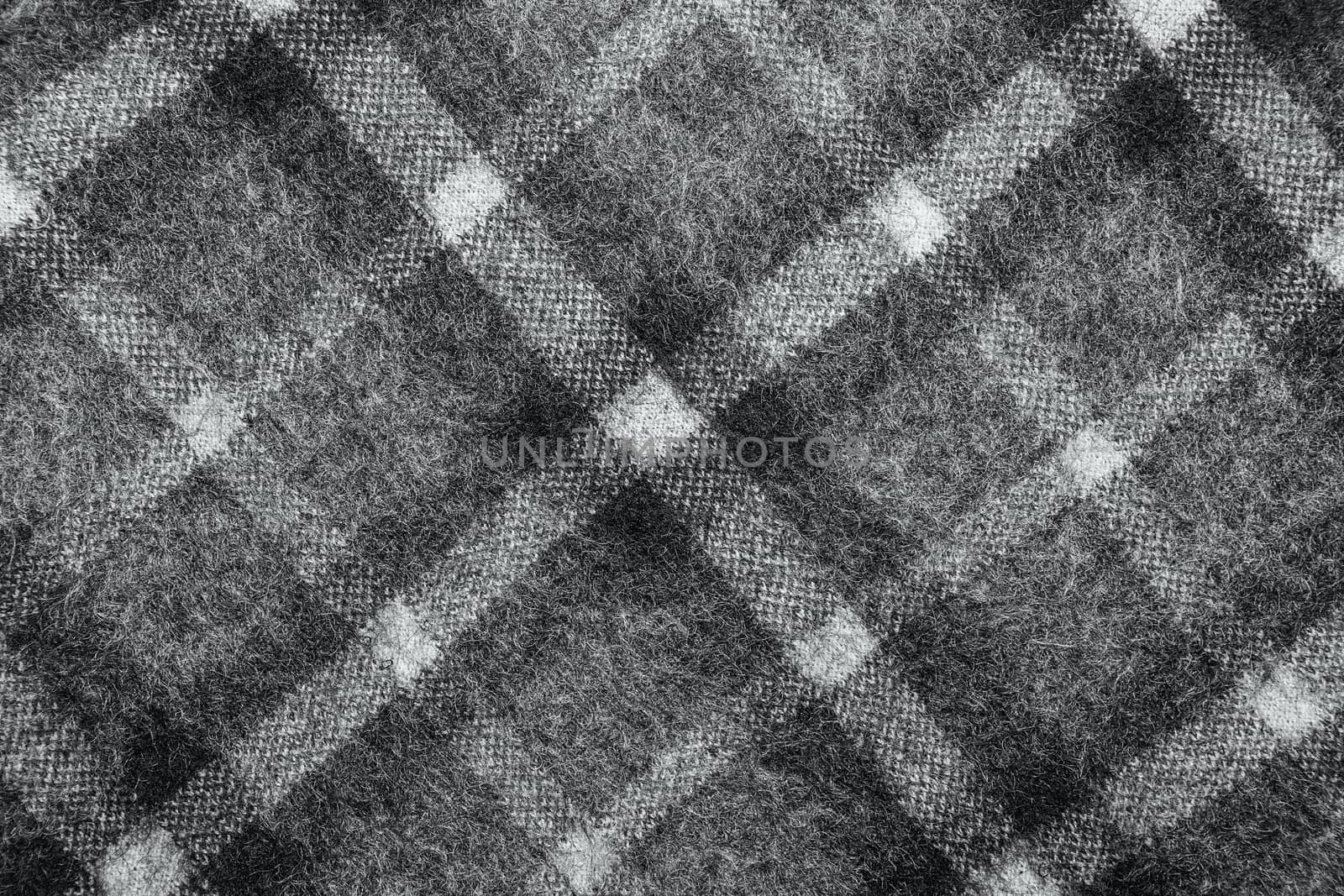 Traditional checked rhombus woolen knitted pattern.