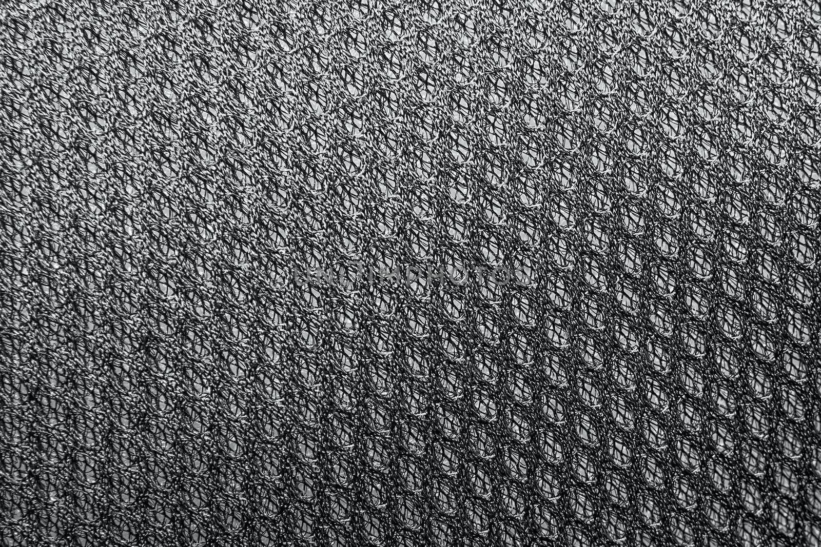 Texture background of polyester fabric. Plastic weave fabric pattern