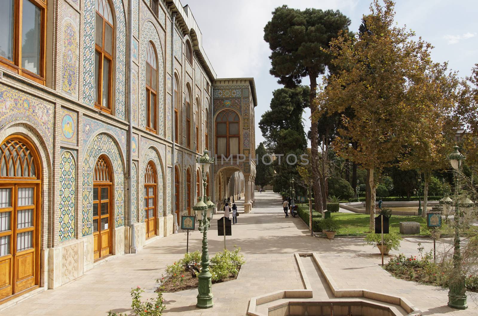 TEHERAN, IRAN - OCTOBER 2, 2016: People visiting the Golestan Palace on October 2, 2016 in Teheran, Iran, Asia