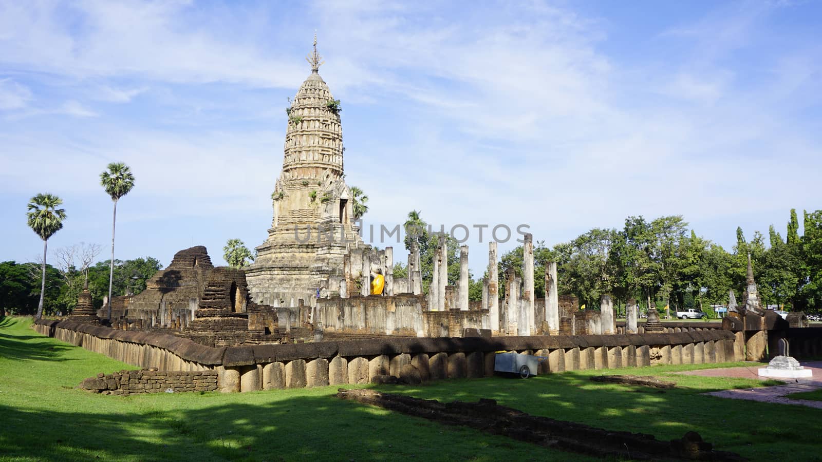 Sukhothai temple world heritage overall by polarbearstudio