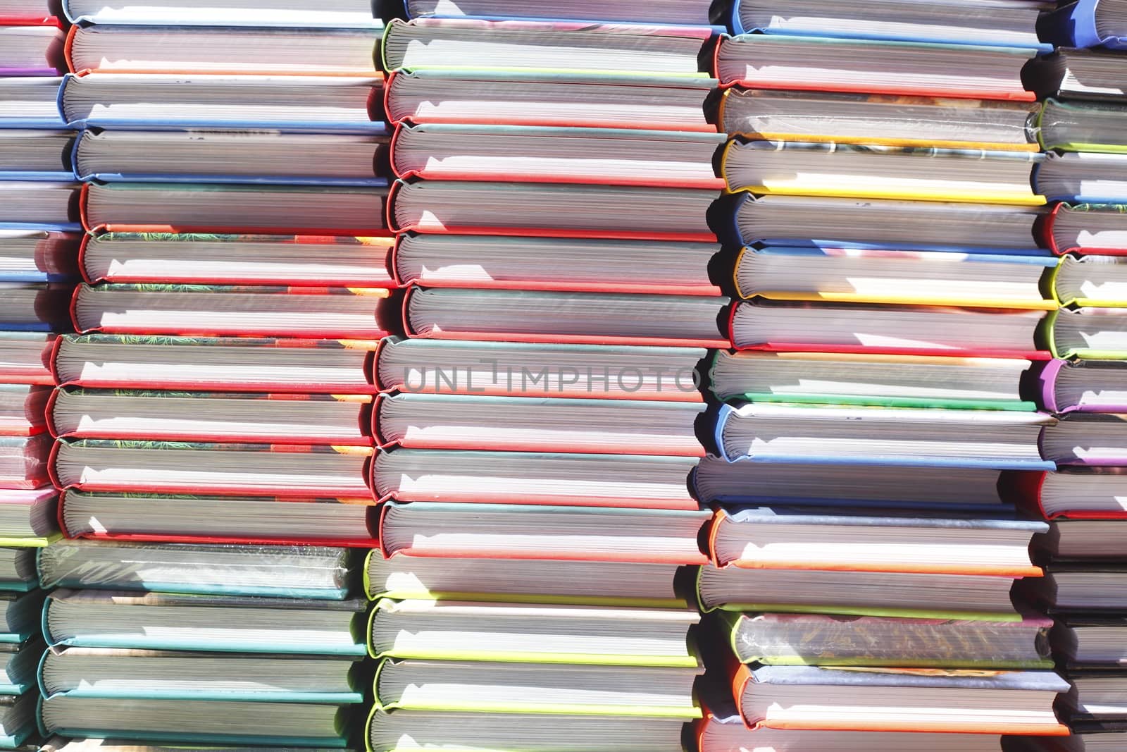 staked Books on a book stall