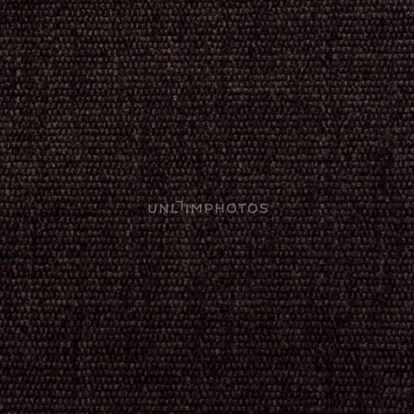 Rustic canvas fabric texture in black color. Square shape