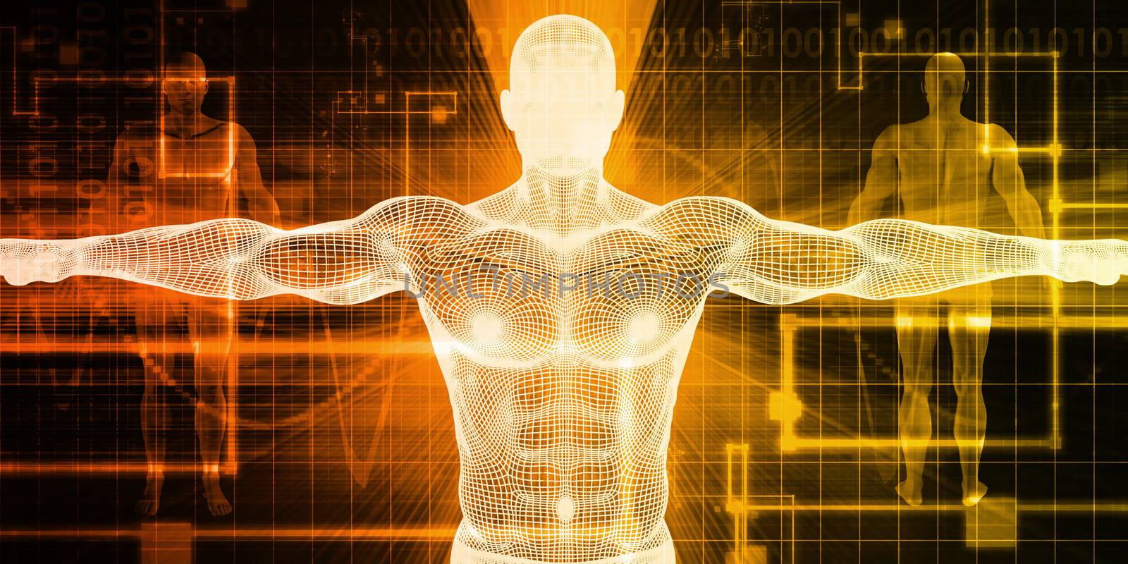 Healthcare Technology With a Human Body Scan Concept