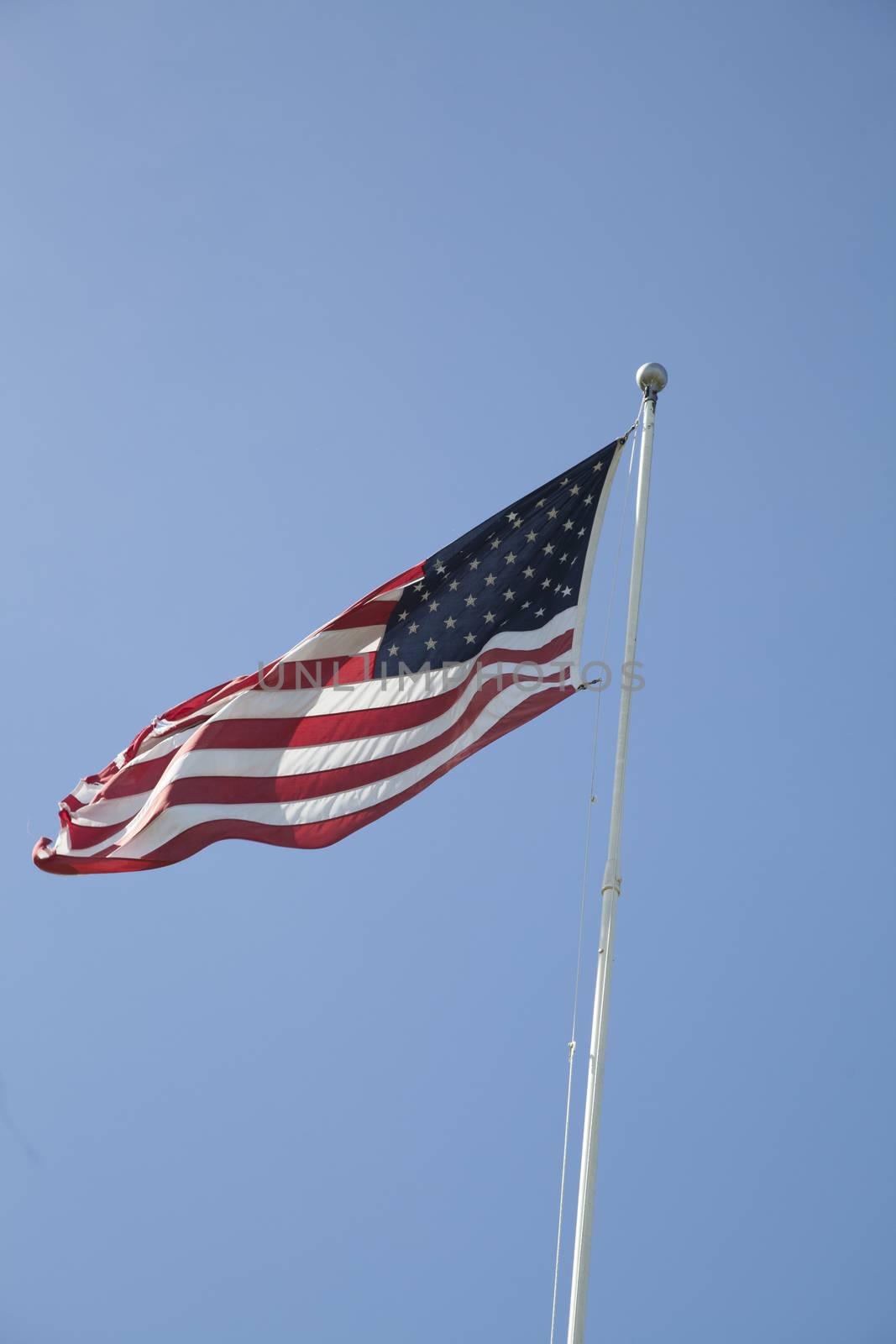 American Flag Flapping in the Wind by tornado98