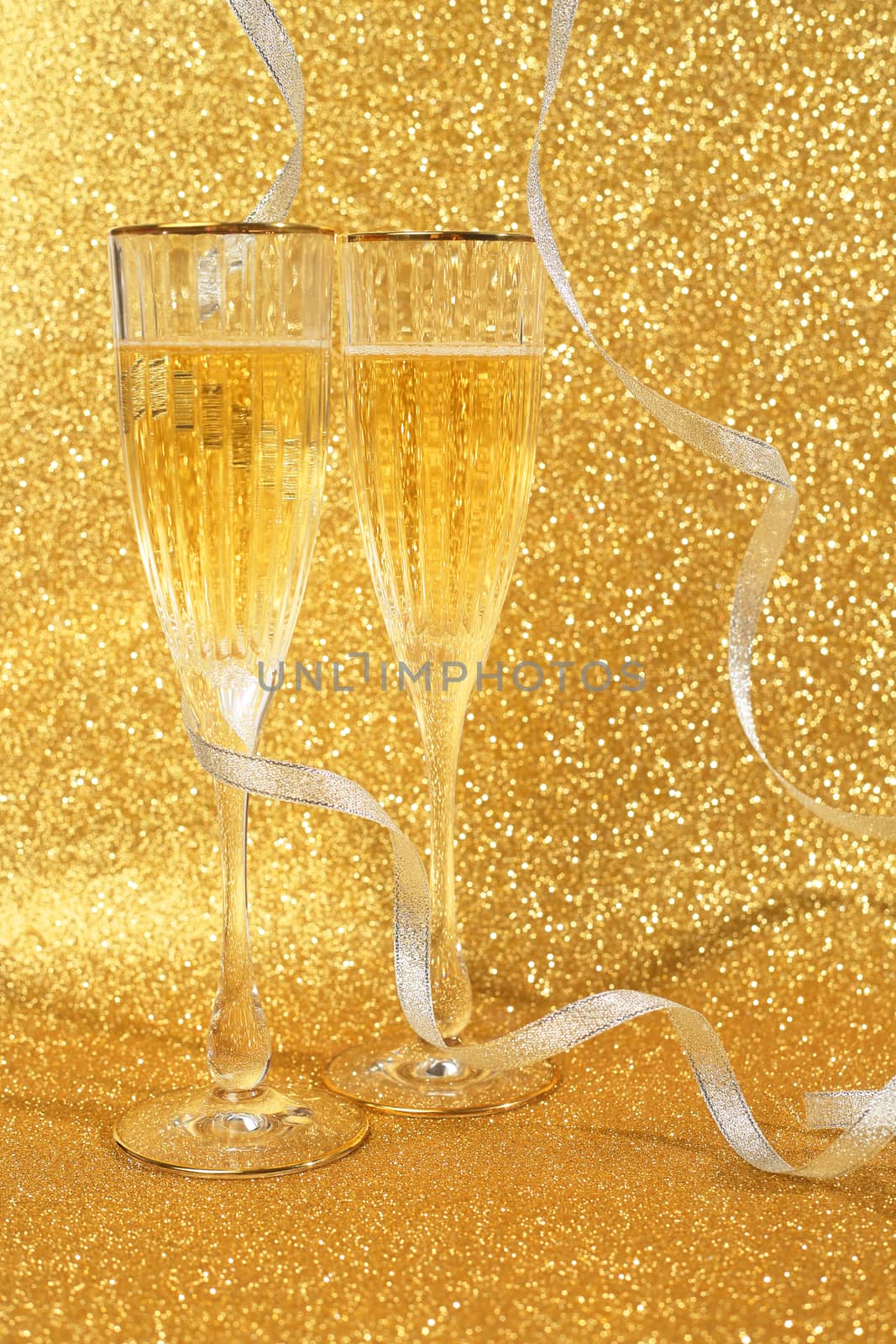 Glasses of champagne  by destillat