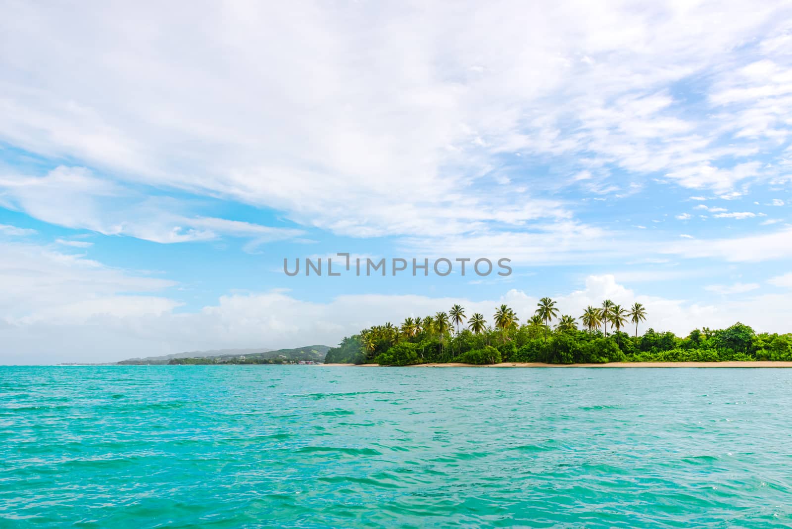 Panoramic view of No Mans Land in Tobago West Indies tropical island