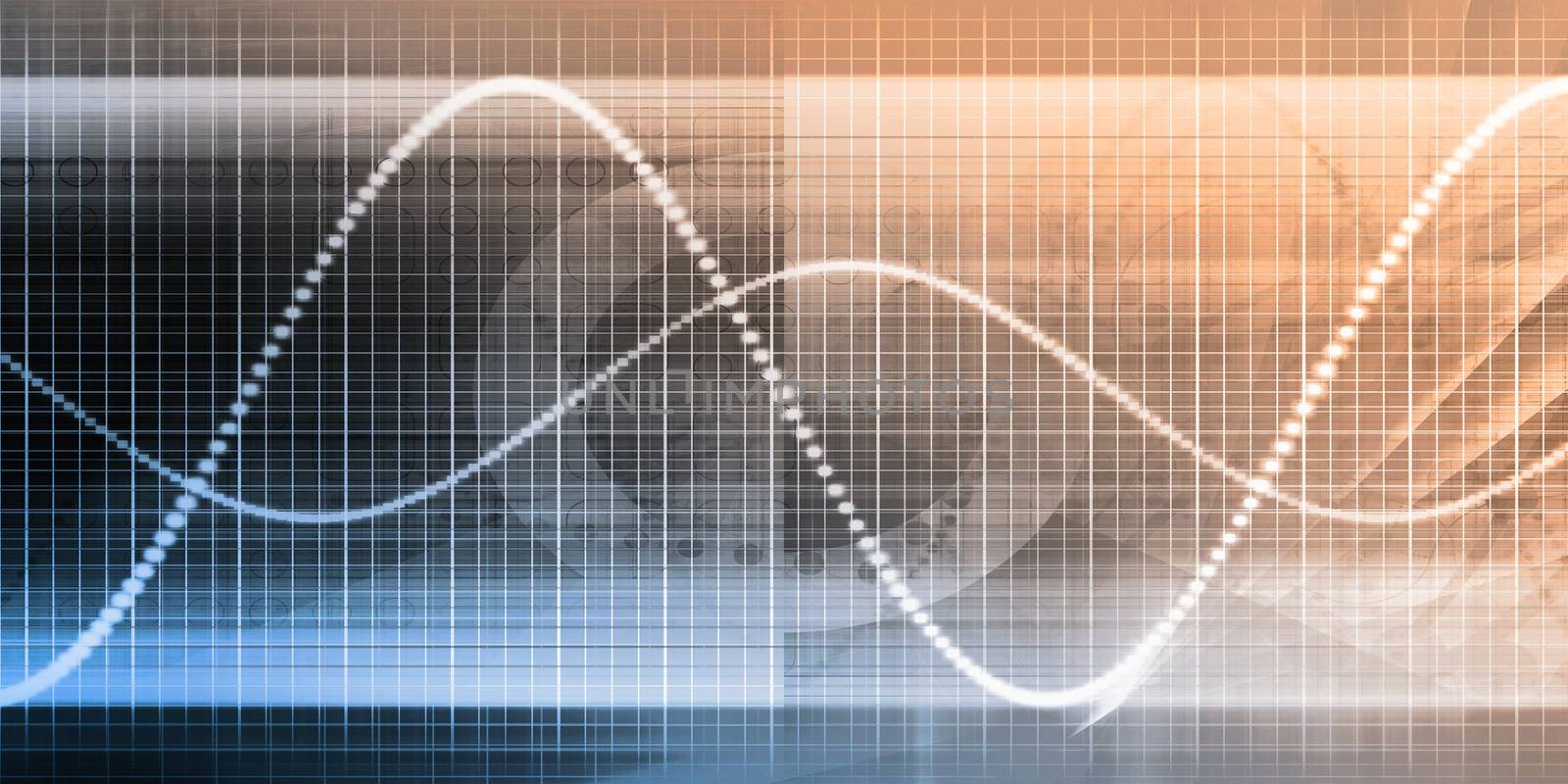 Creative Chart Line Graph Abstract Background with Tech Theme