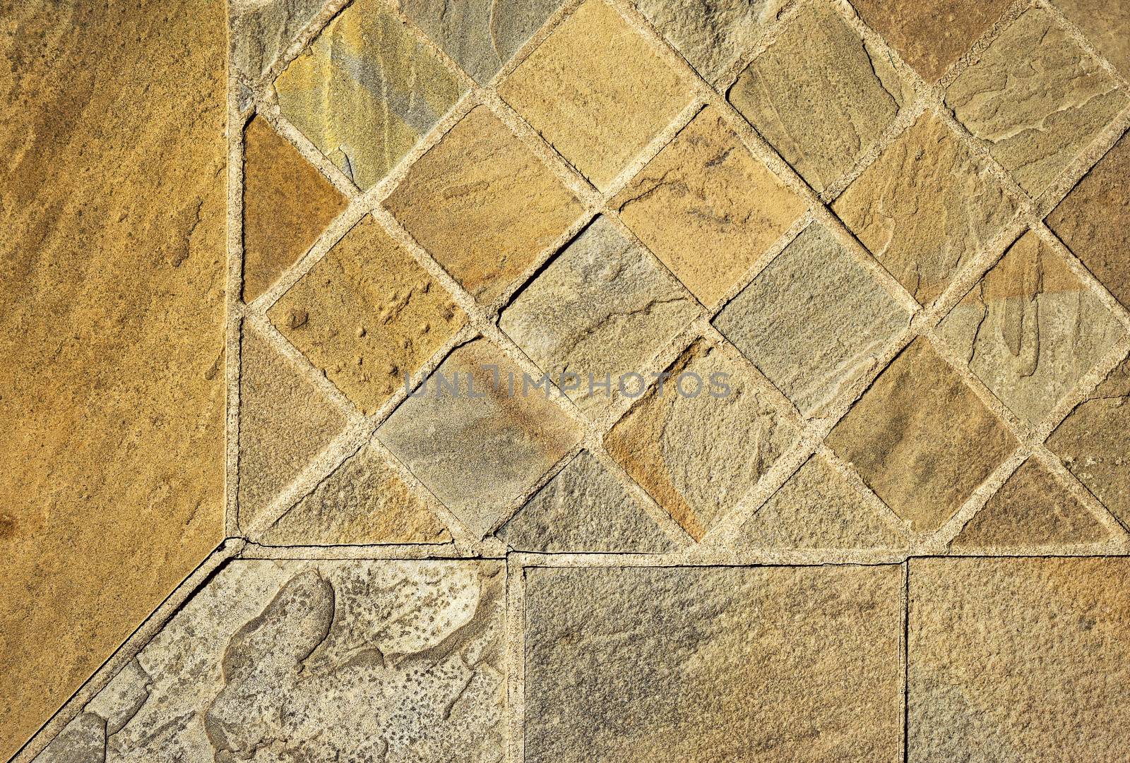 background or texture detail of cut sandstone tiles