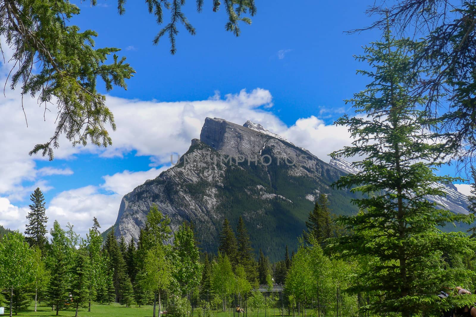 Canadian Rockies view of Mount Norquay in Banff