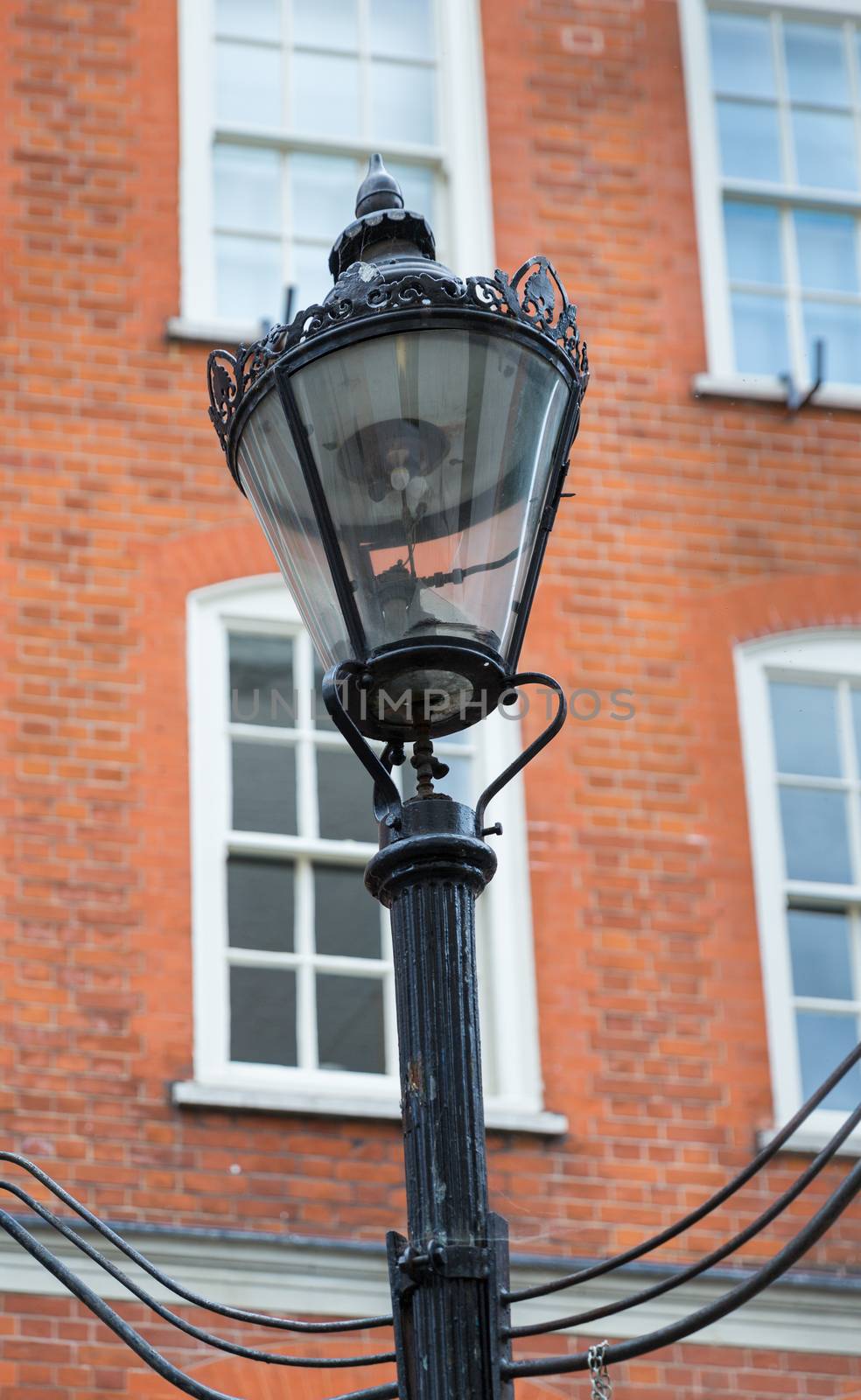 Original Gas Lamp in London, adapted to electric