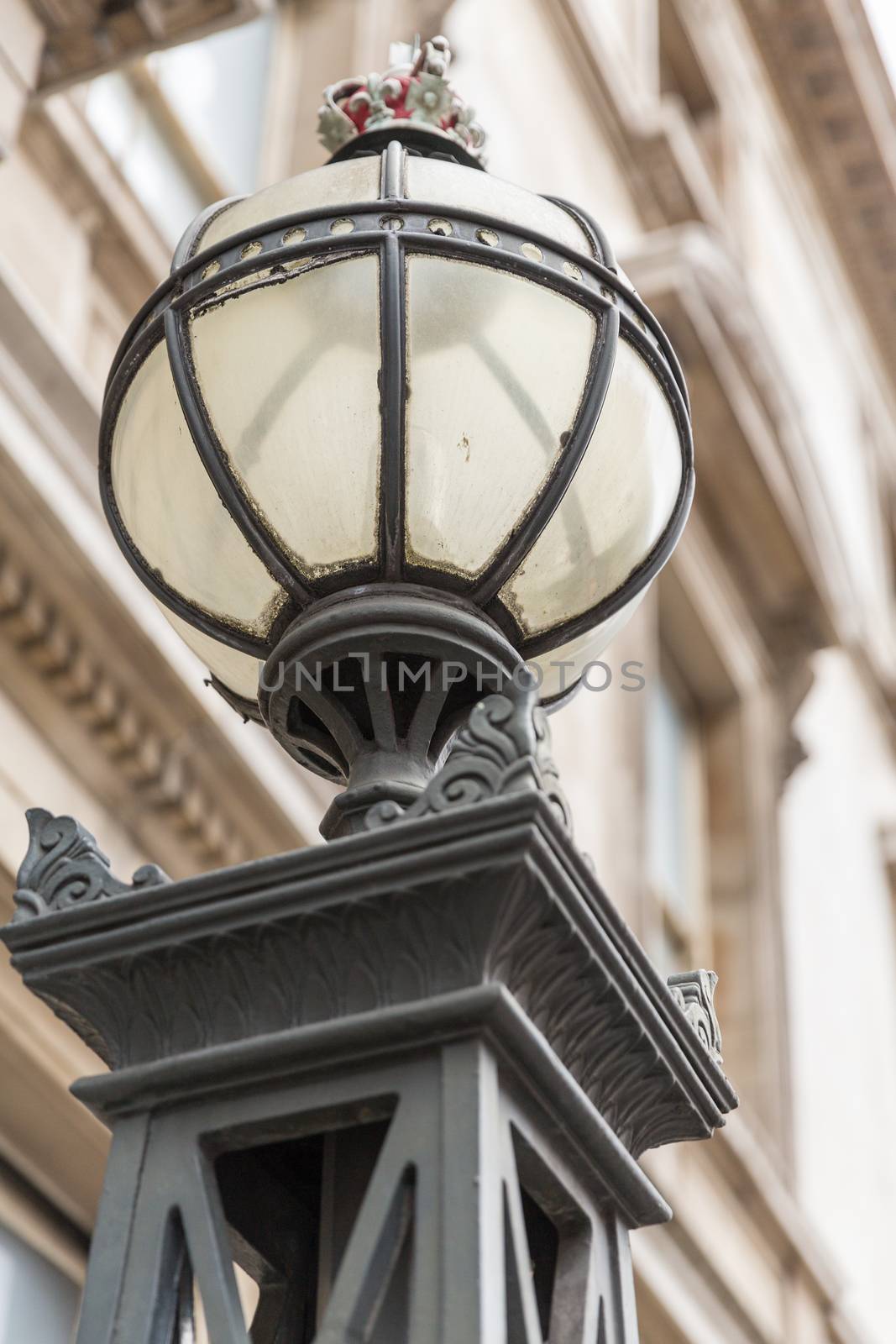 Original Gas Lamp in London, adapted to electric