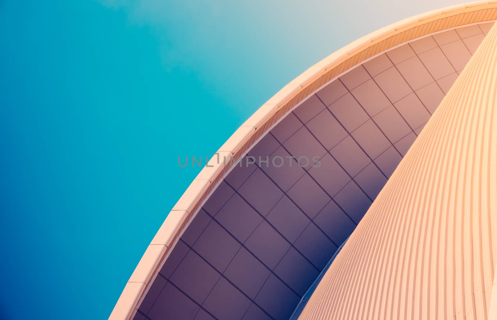 Abstract Detail Of Sleek Modern Contemporary Architecture With Copy Space