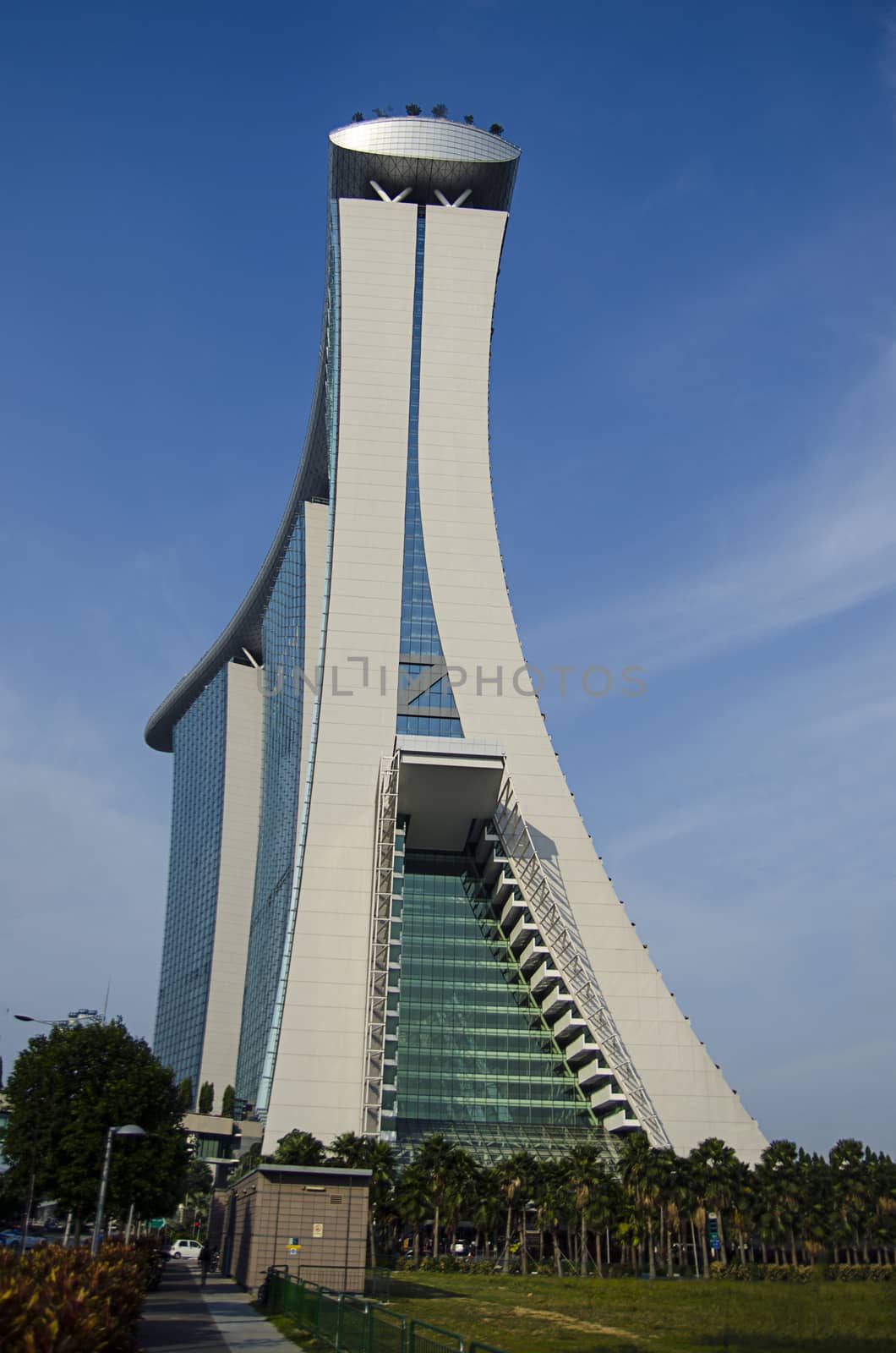 Singapore, Republic of Singapore - 04 November, 2014: Cityscape skyscraper architecture sunset view of downtown