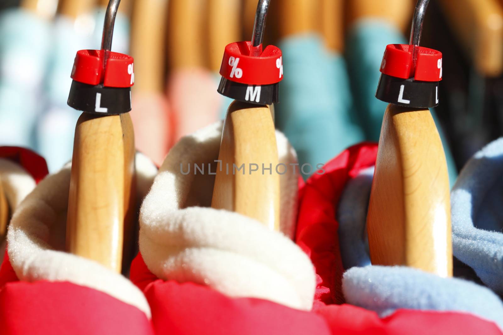 Jackets on a clothes rail