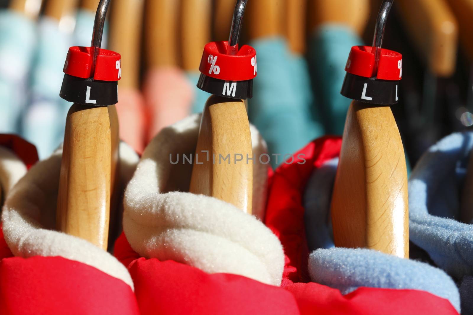 Jackets on a clothes rail
