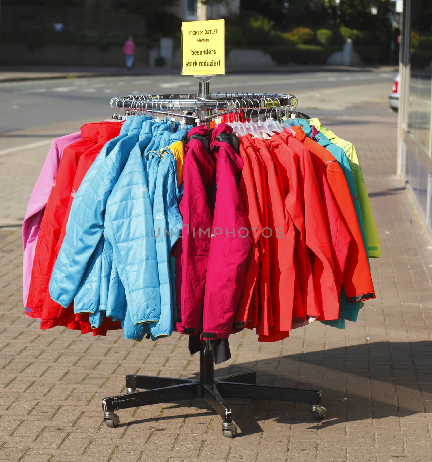 Winter Jackets on clothes hangers