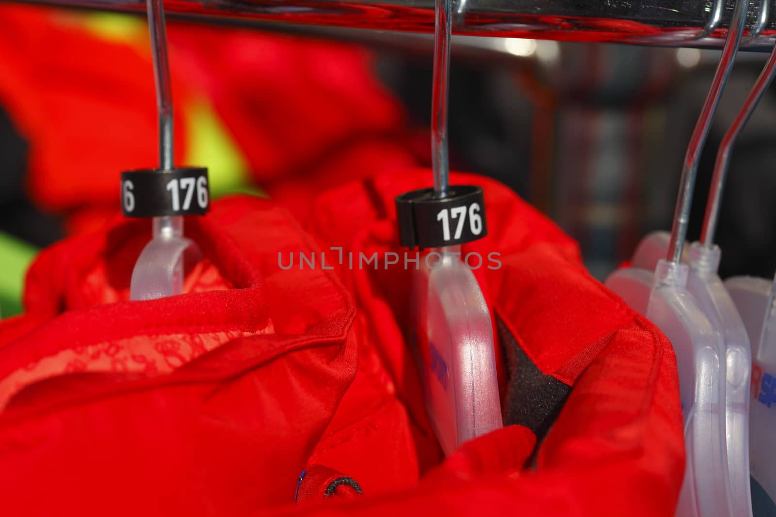 Winter Jackets on clothes hangers