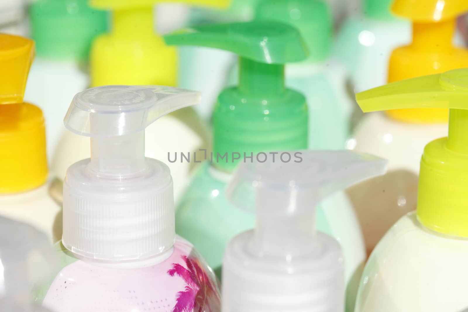 Plastic Bottles with Soap