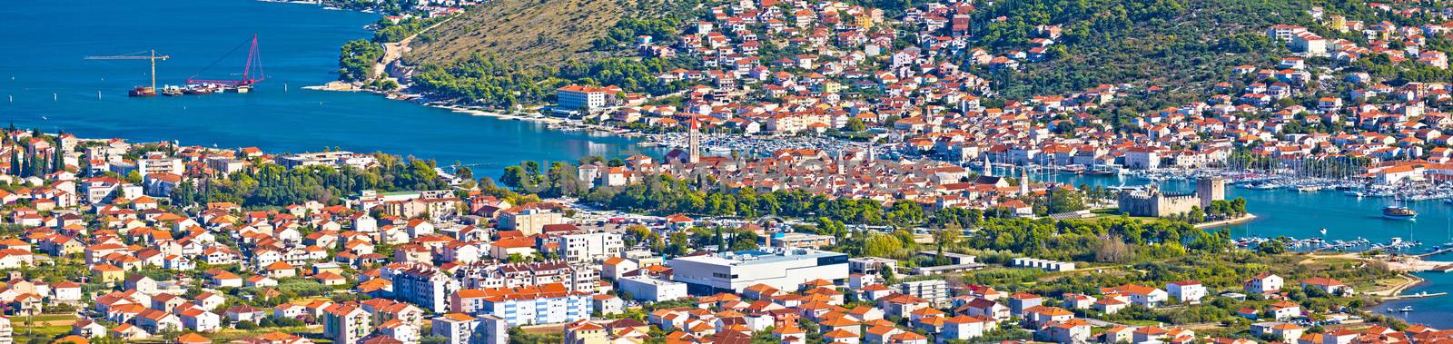 Trogir bay and Ciovo island panorama, Dalmatia, Croatia