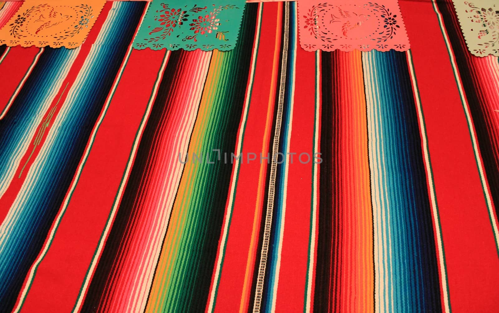 Mexico poncho sombrero skull background fiesta cinco de mayo decoration bunting  by cheekylorns