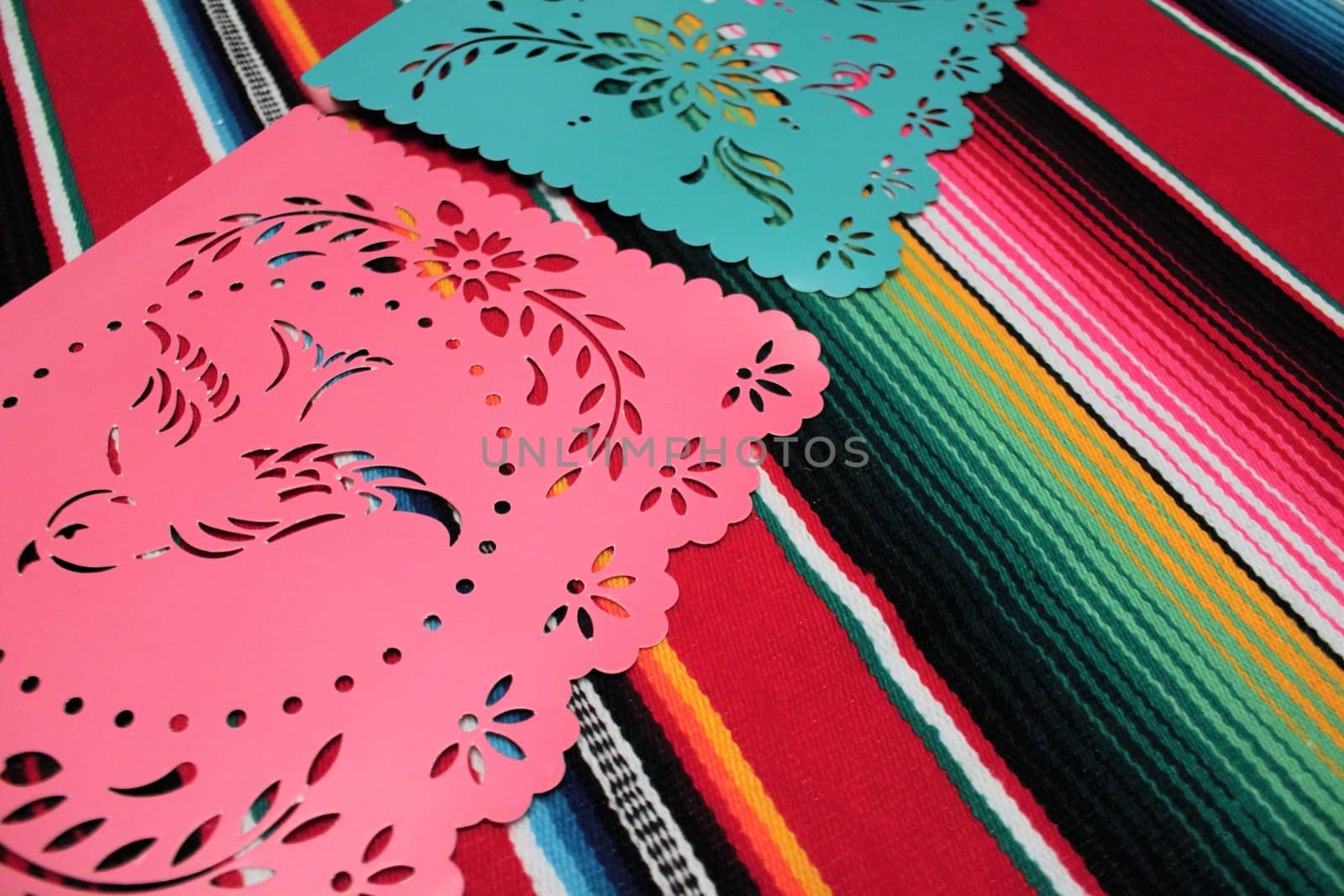 Mexico poncho sombrero skull background fiesta cinco de mayo decoration bunting  by cheekylorns