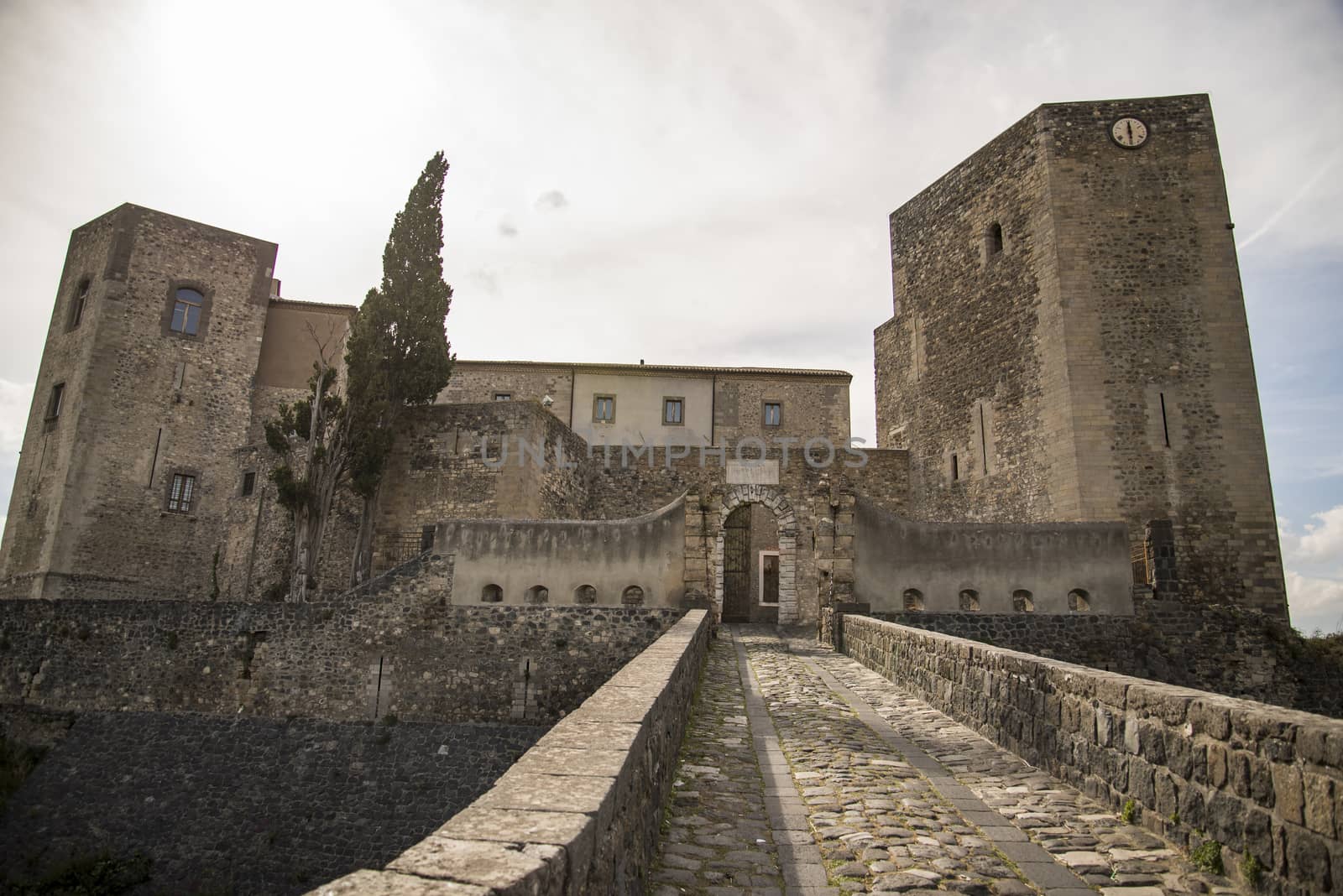 Old and picturesque castle in the small town of Melfi, Italy
